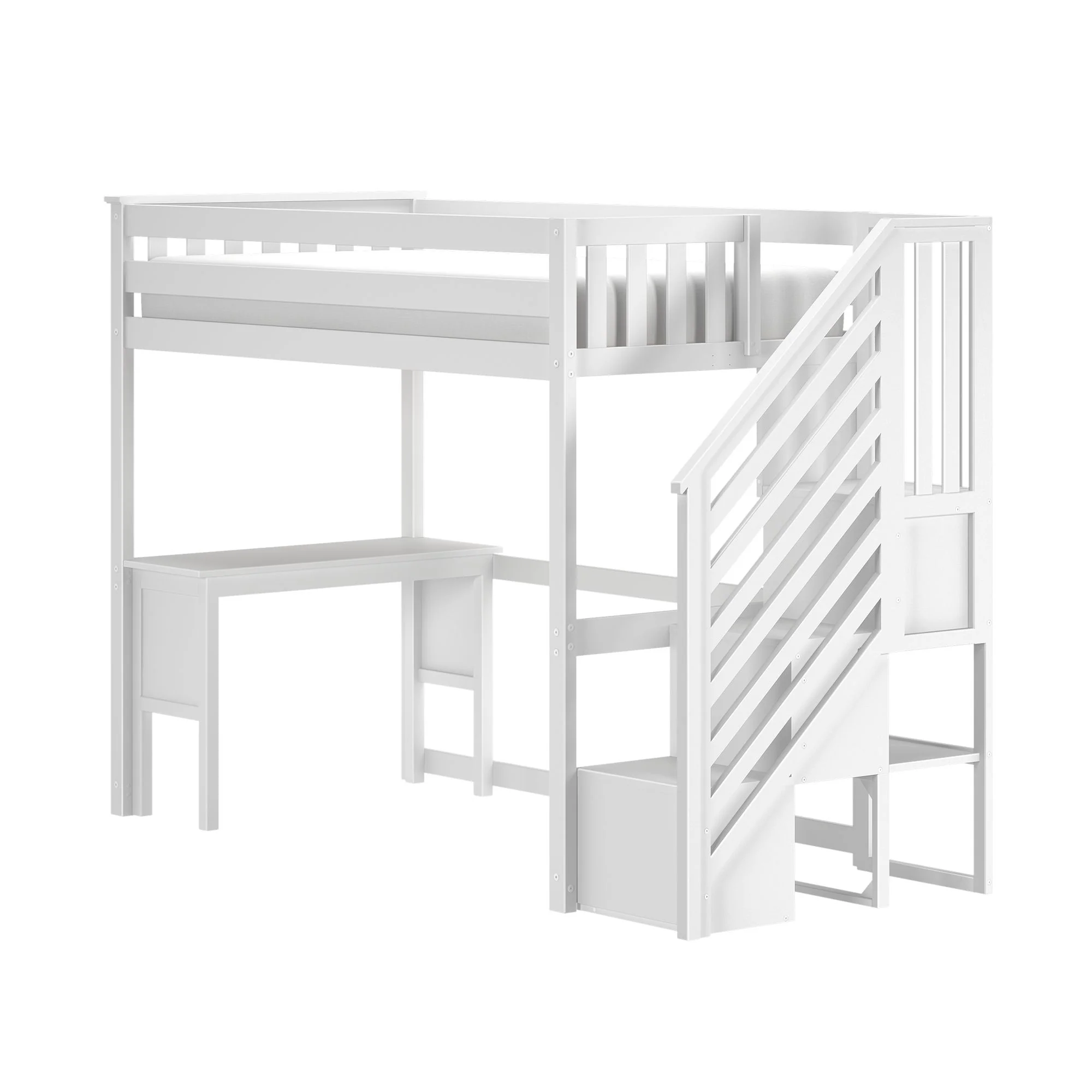 Twin Loft Bed With Desk & Stairs - Image 6