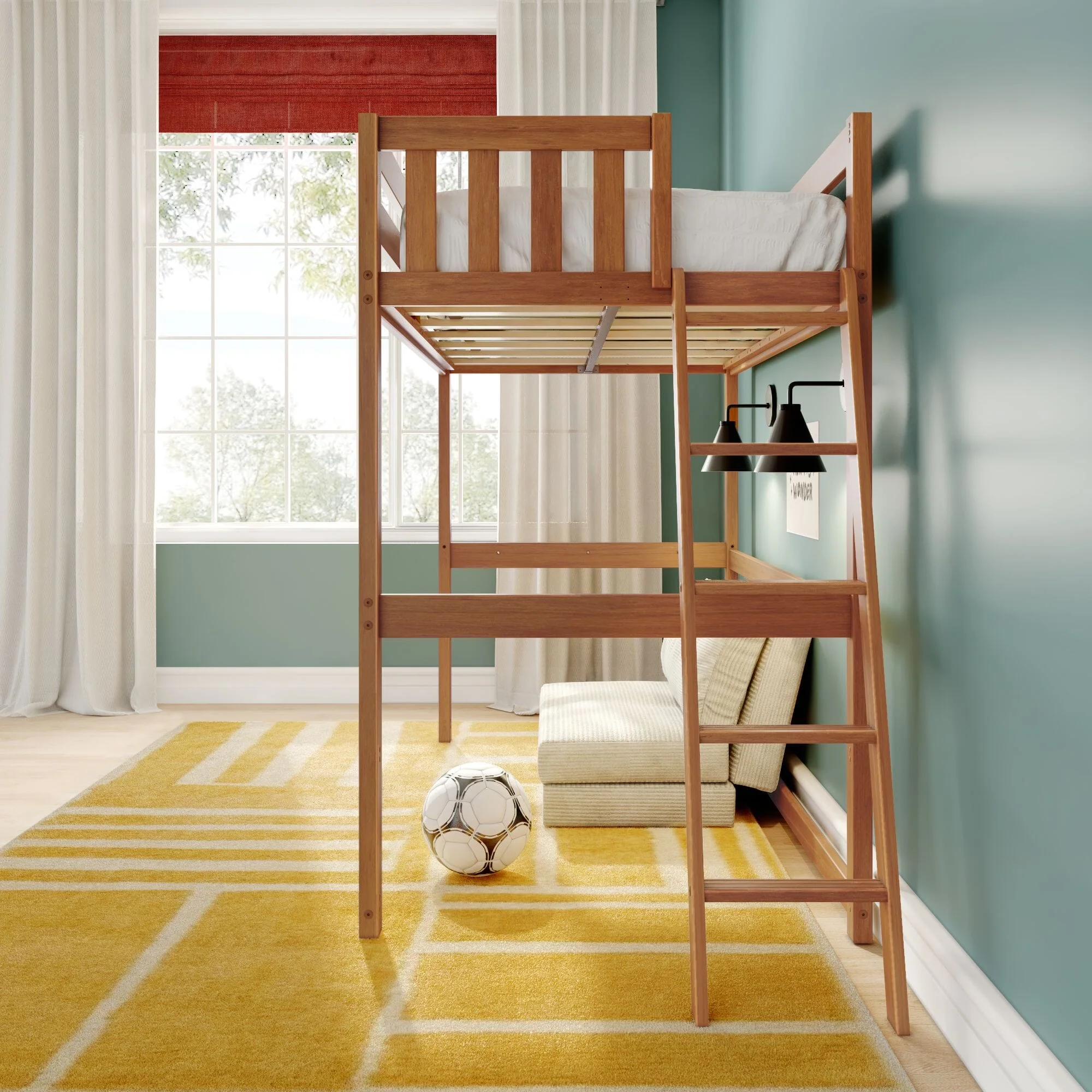 Twin Loft Bed With Ladder on End - Image 17