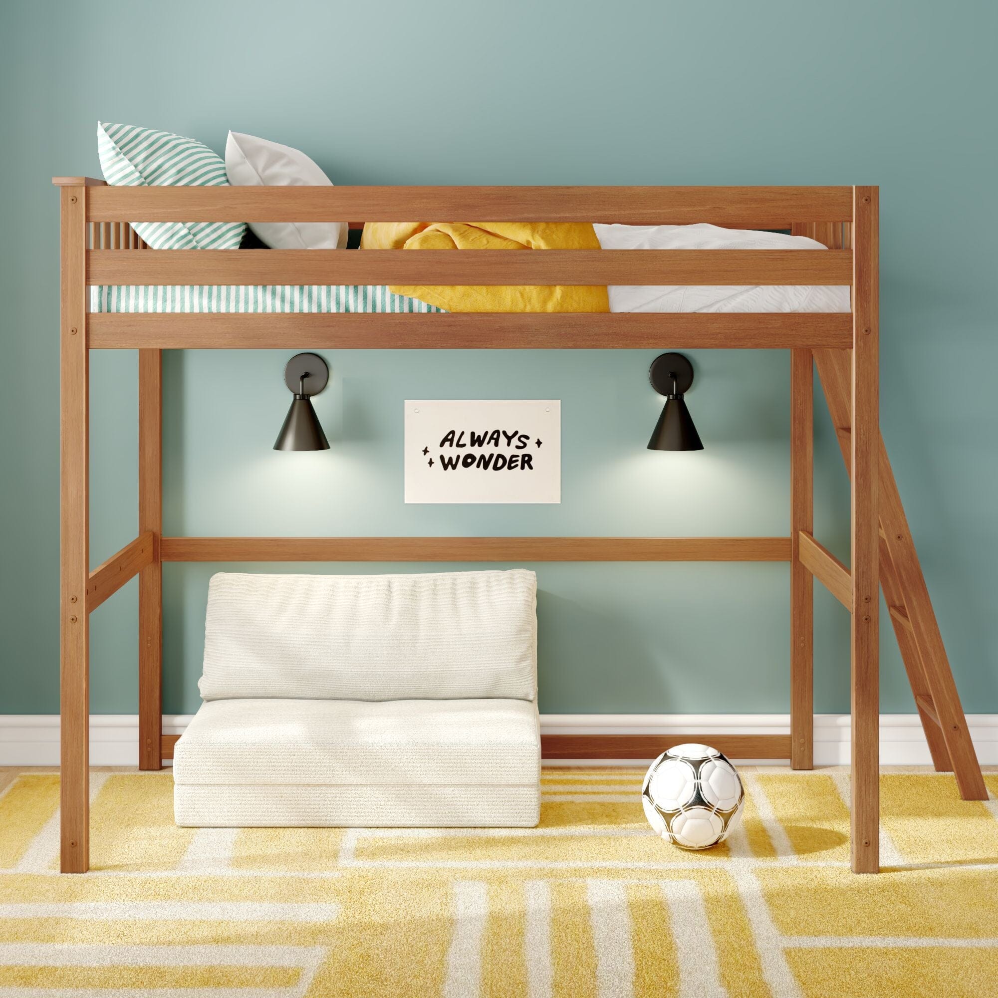Twin Loft Bed With Ladder on End - Image 5