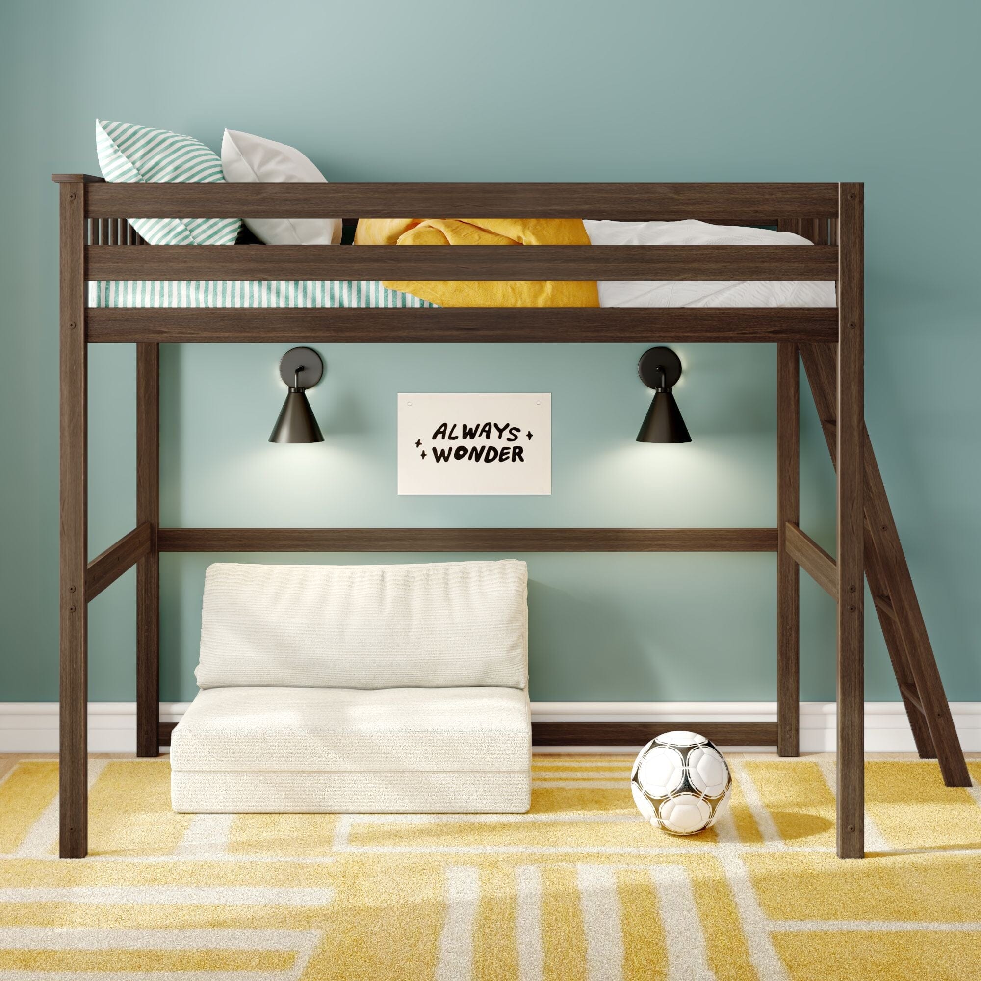 Twin Loft Bed With Ladder on End - Image 6