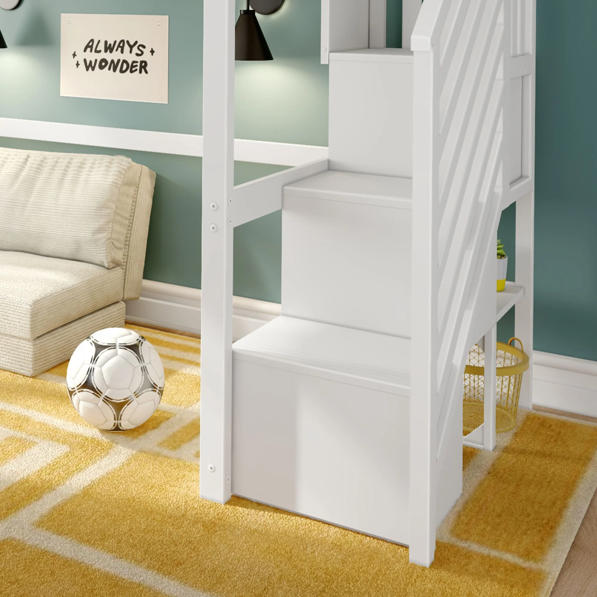 Twin Loft Bed With Stairs - Image 14