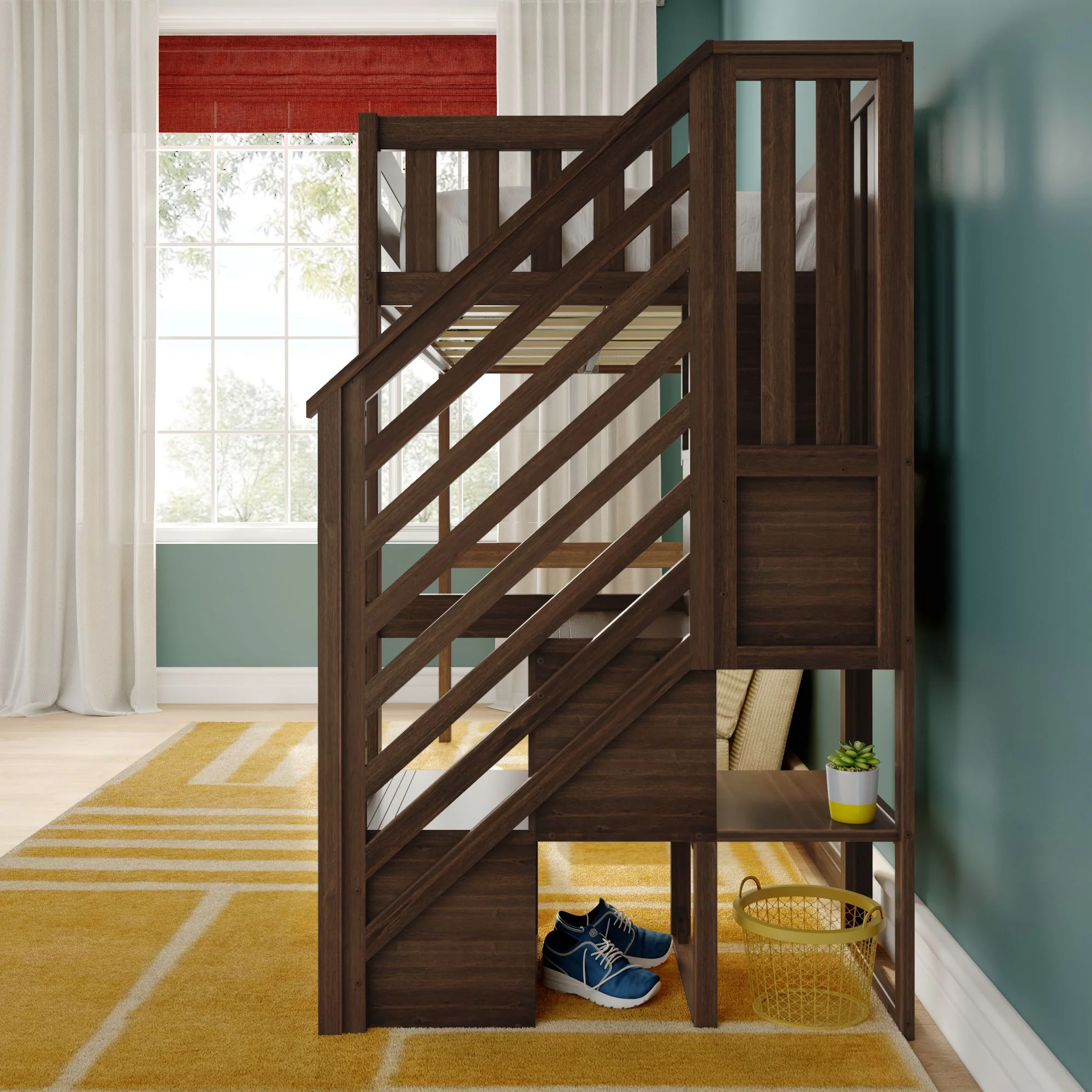 Twin Loft Bed With Stairs - Image 16