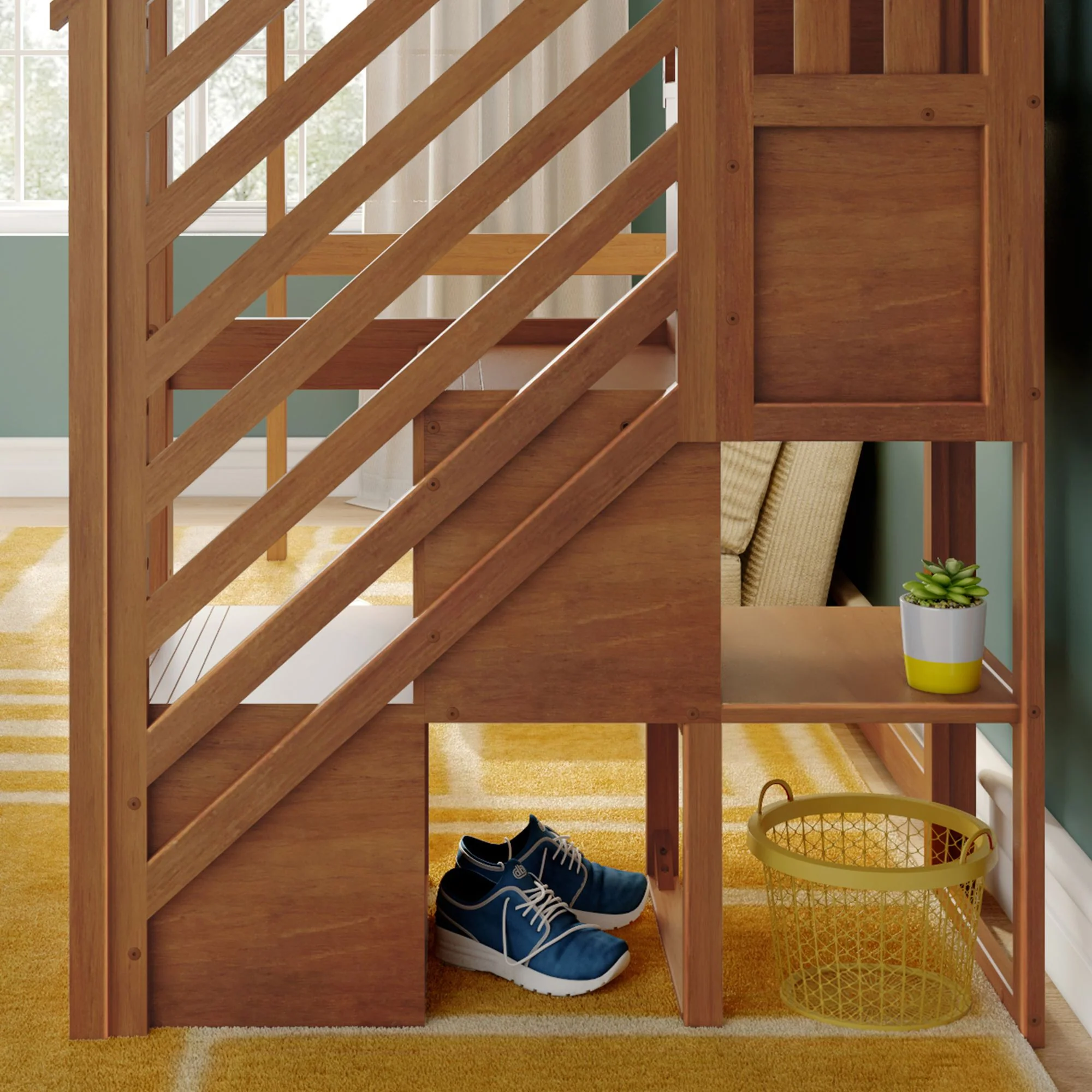 Twin Loft Bed With Stairs - Image 21
