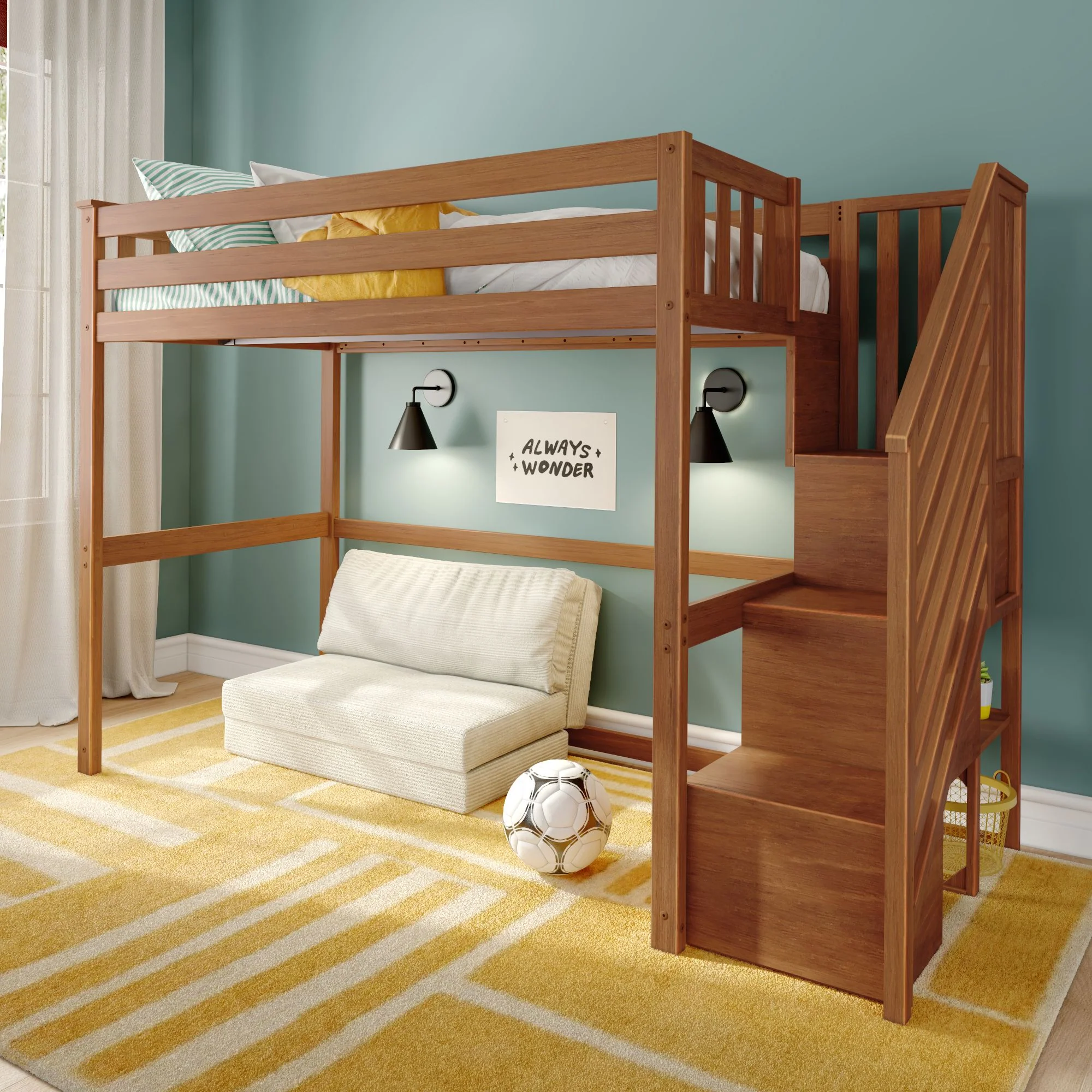 Twin Loft Bed With Stairs - Image 3
