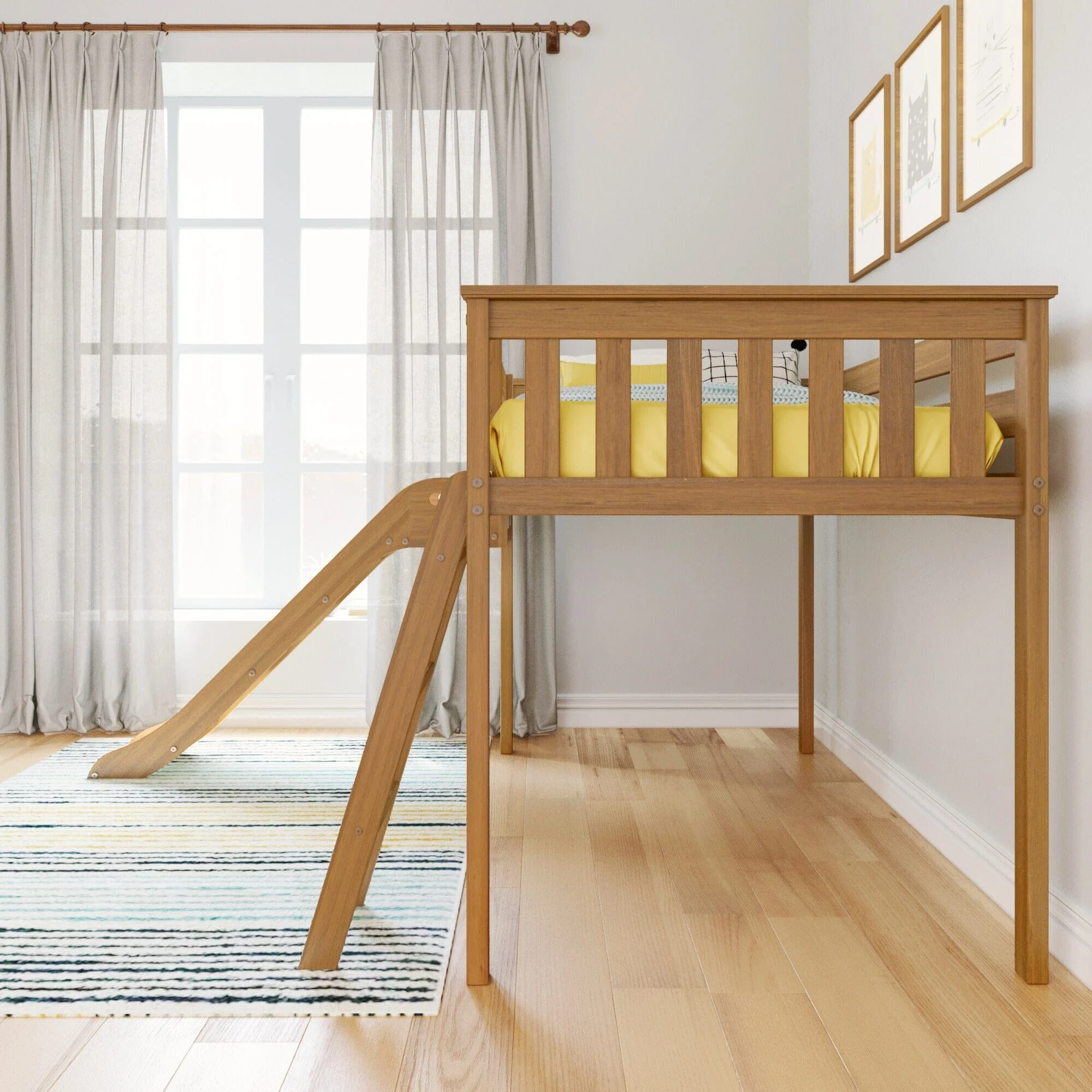 Twin Low Loft Bed With Slide - Image 19