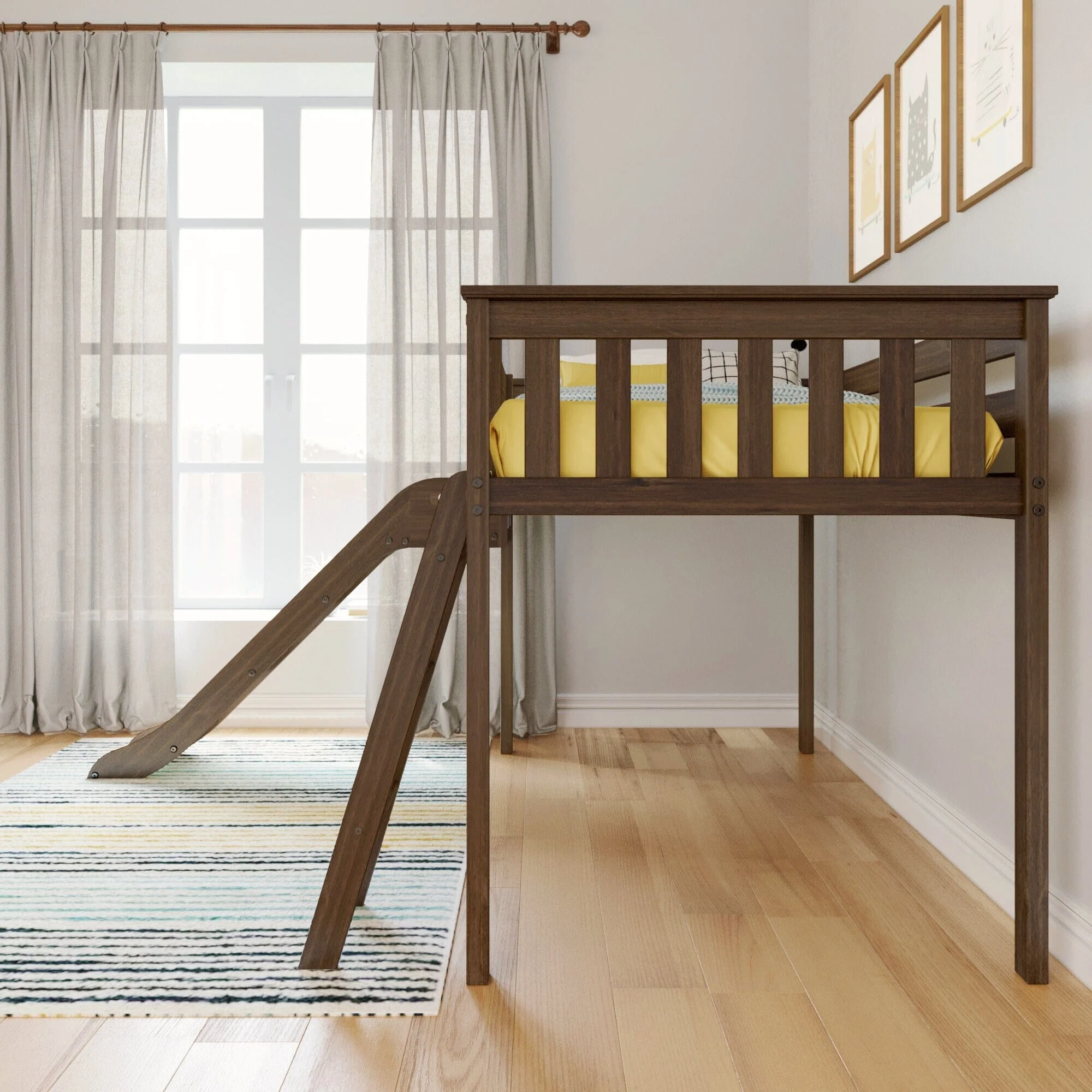 Twin Low Loft Bed With Slide - Image 20