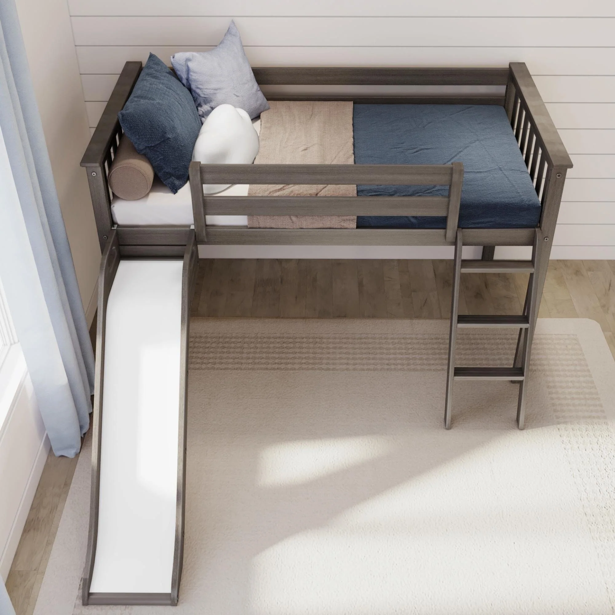 Twin Low Loft Bed With Slide - Image 22