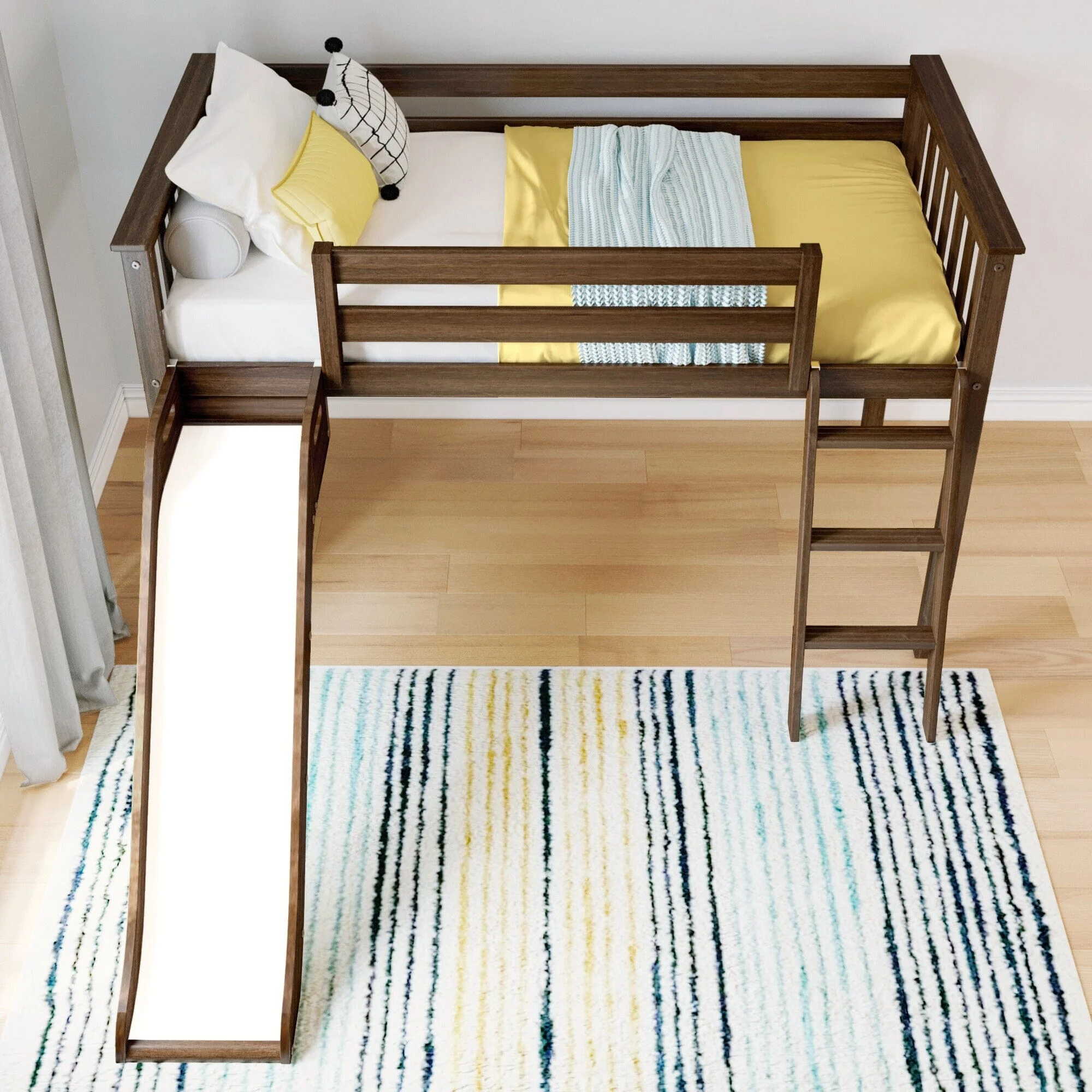 Twin Low Loft Bed With Slide - Image 24