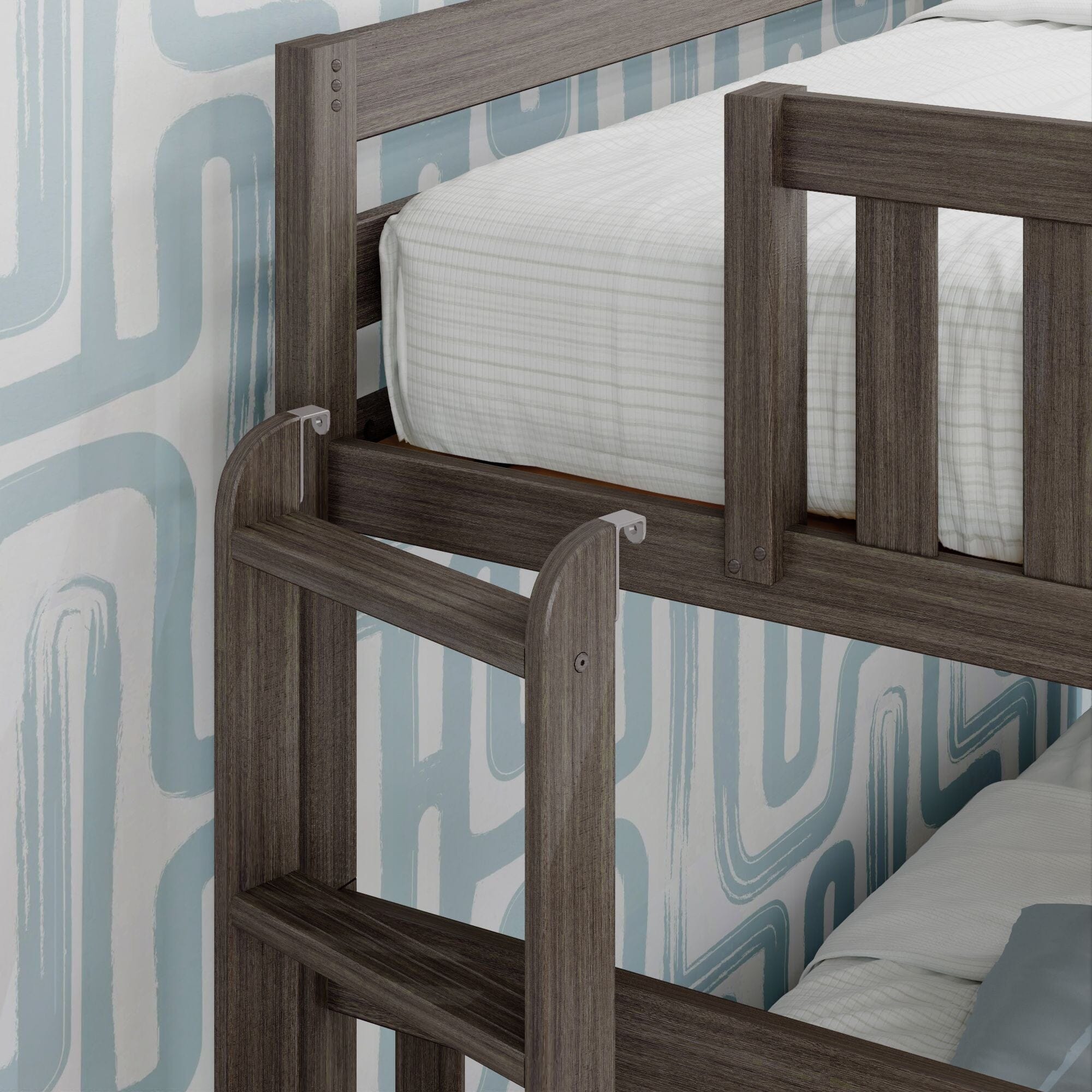 Twin Over Full Bunk Bed With Ladder on End - Image 18