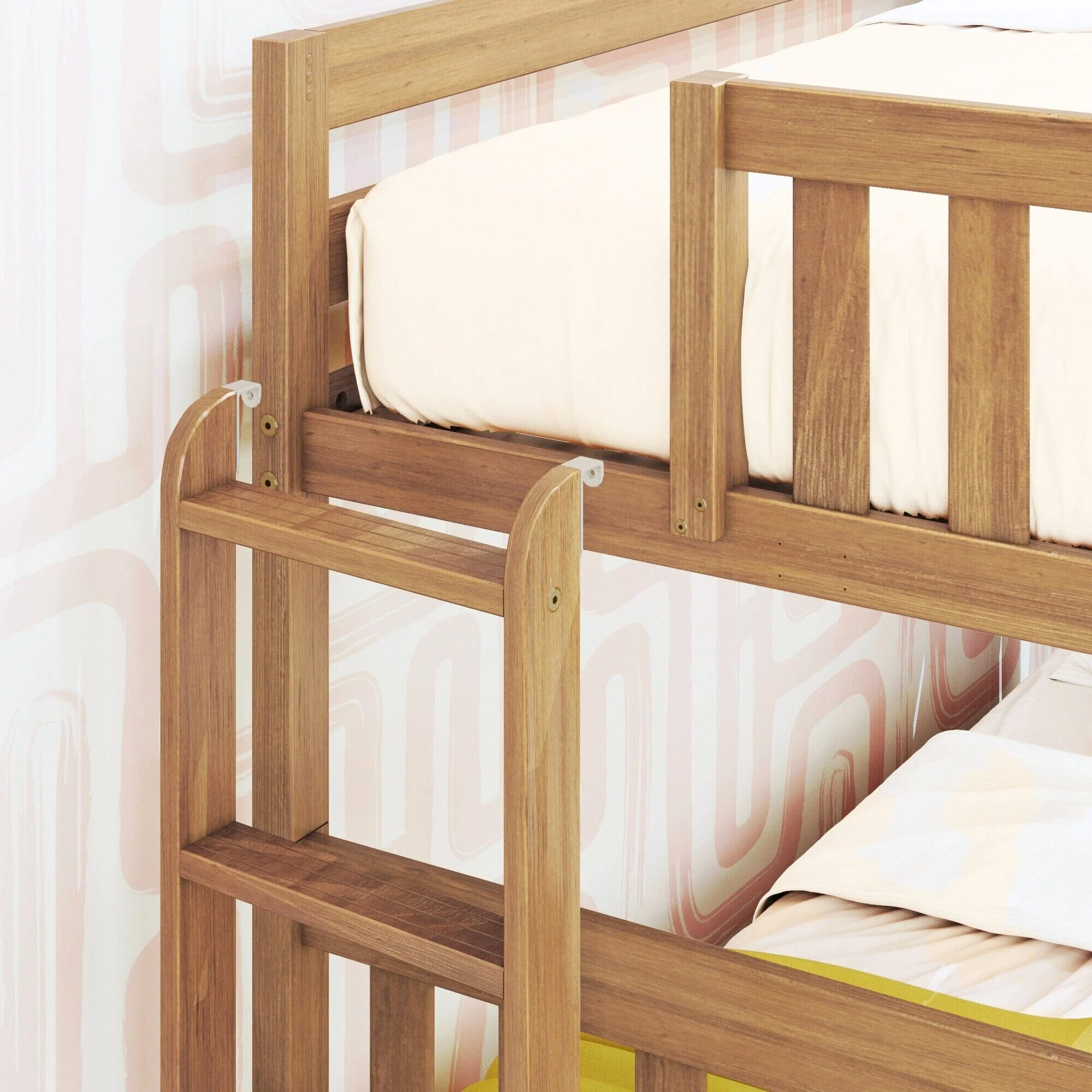 Twin Over Full Bunk Bed With Ladder on End & Trundle - Image 19