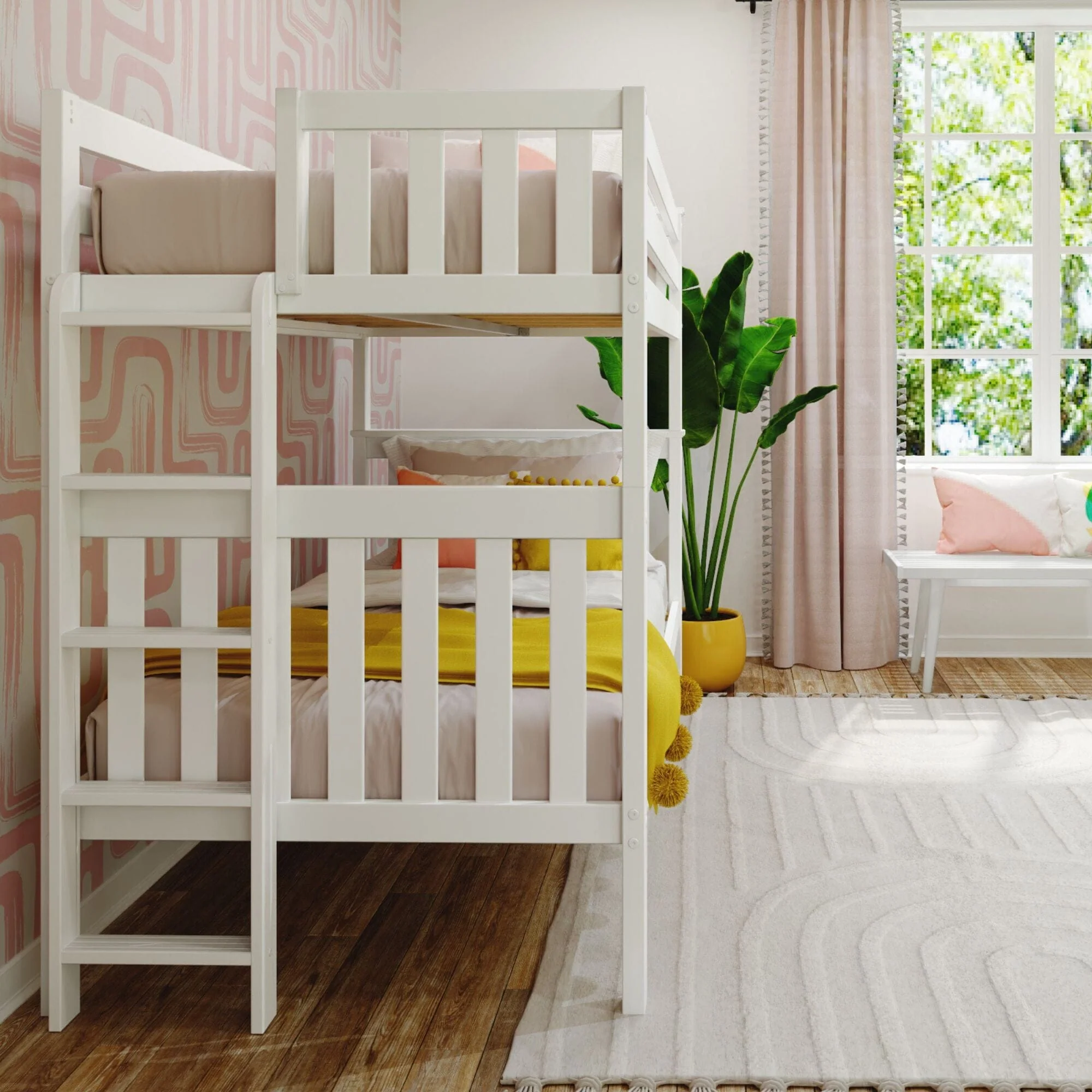 Twin Over Twin Bunk Bed With Ladder on End - Image 21