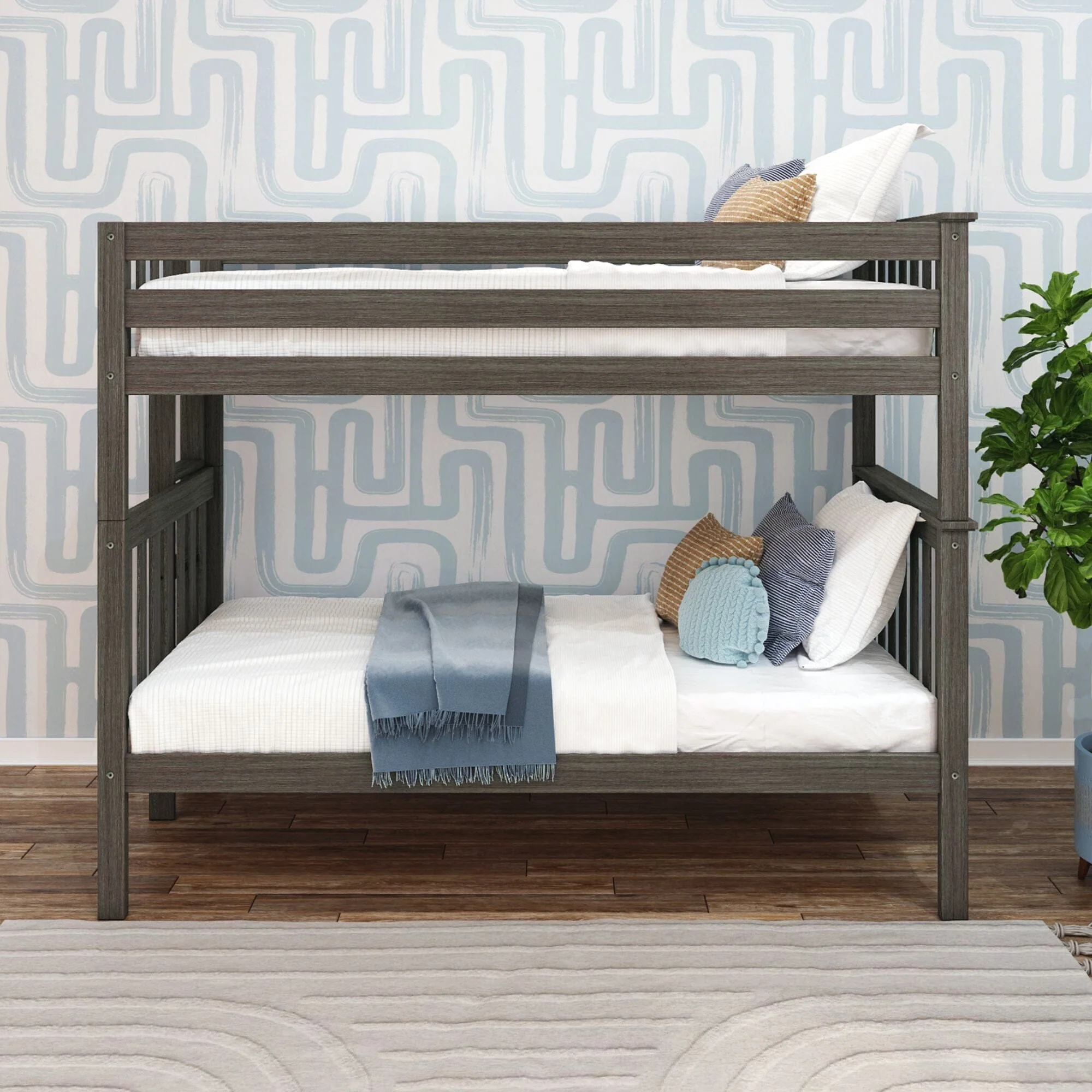 Twin Over Twin Bunk Bed With Ladder on End - Image 5