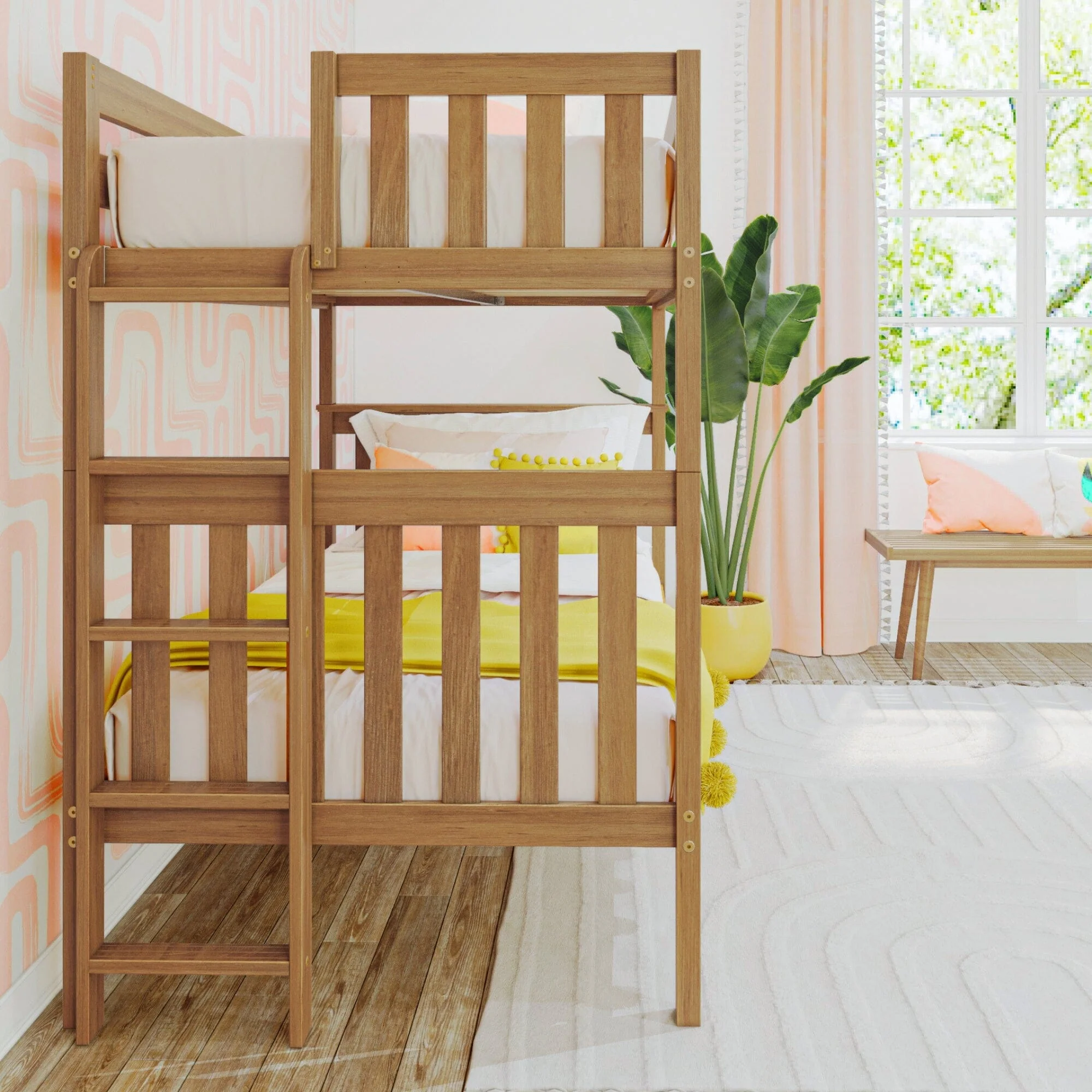 Twin Over Twin Bunk Bed With Ladder on End - Image 8