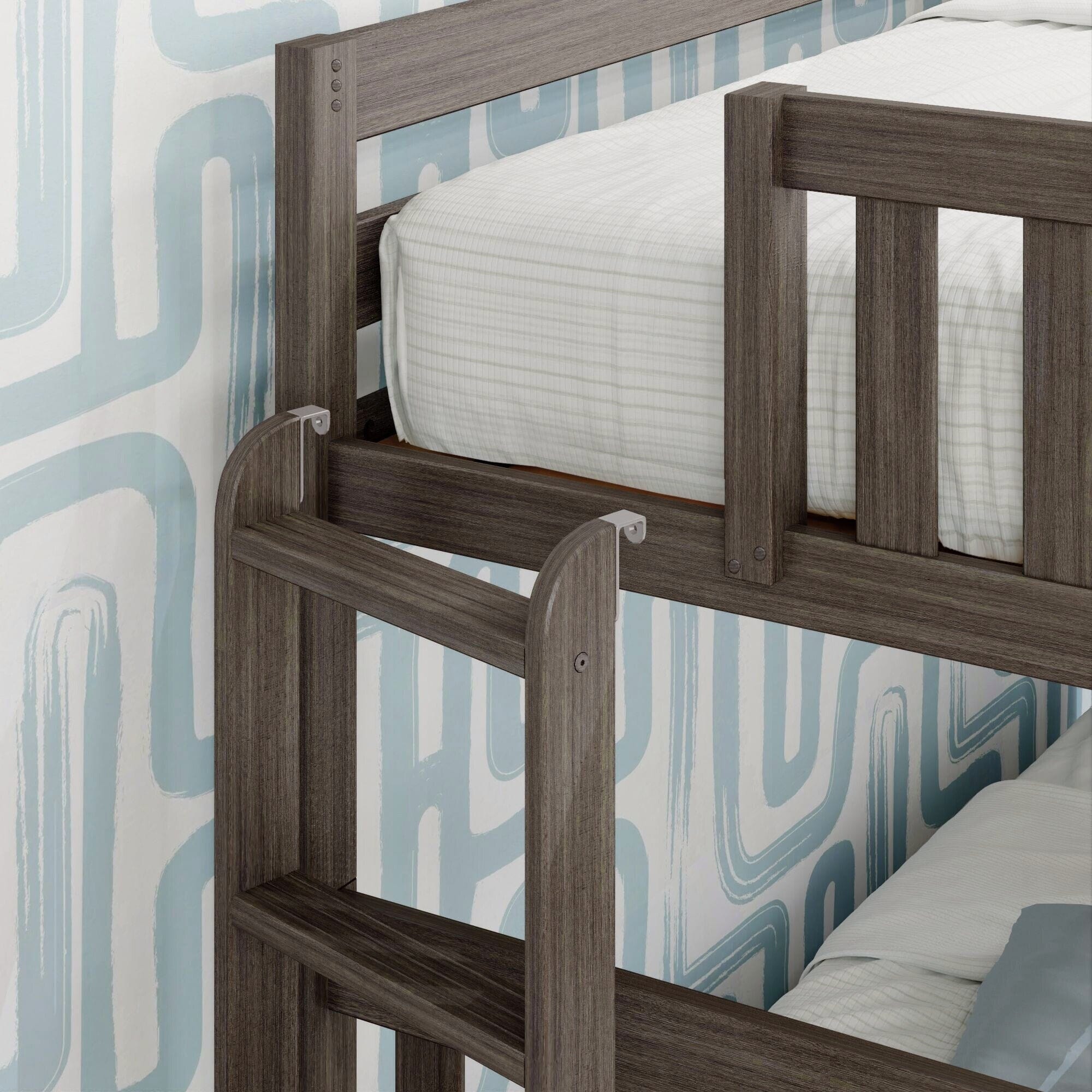 Twin Over Twin Bunk Bed With Storage Drawers & Ladder on End - Image 19