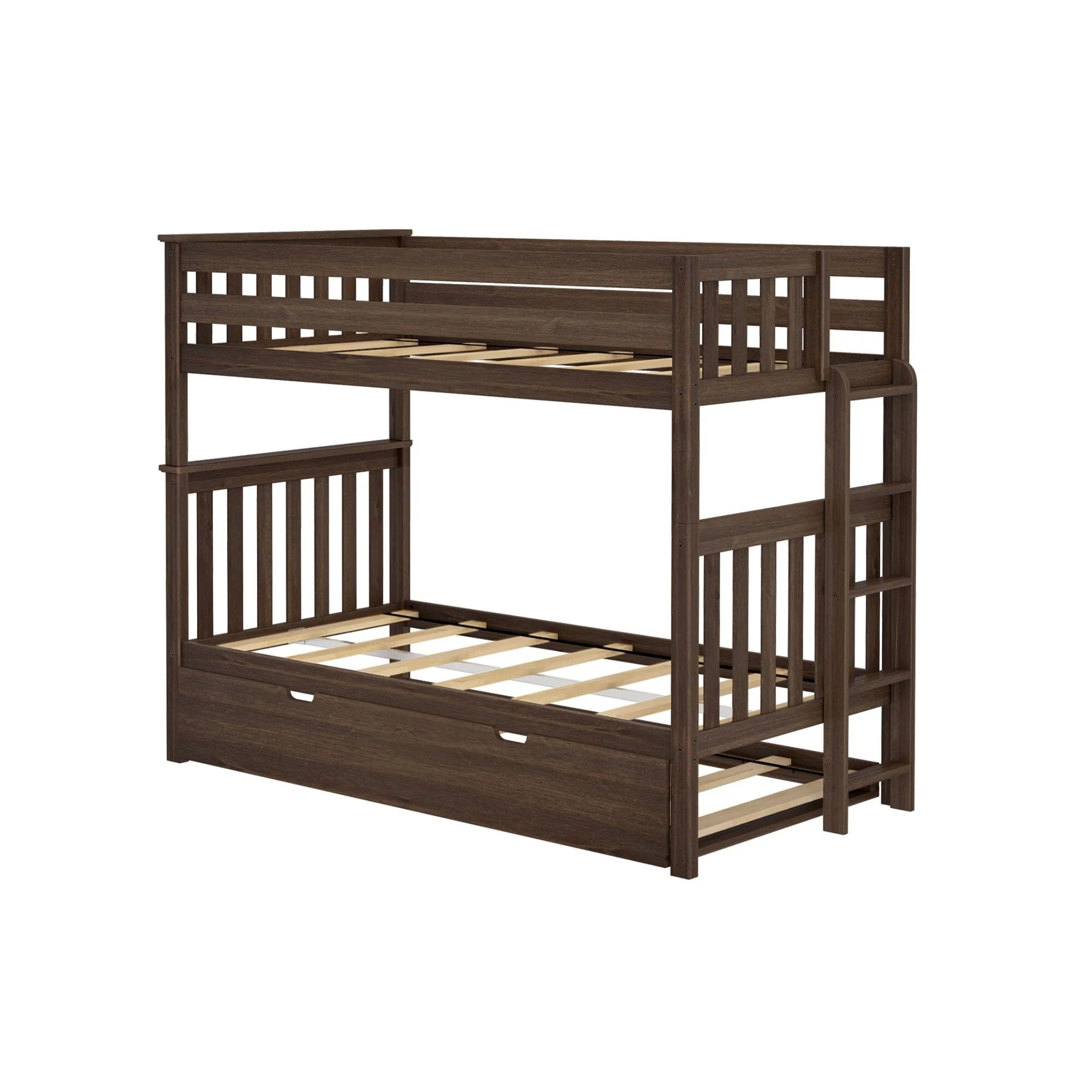 Twin Over Twin Bunk Bed With Trundle & Ladder on End - Image 12