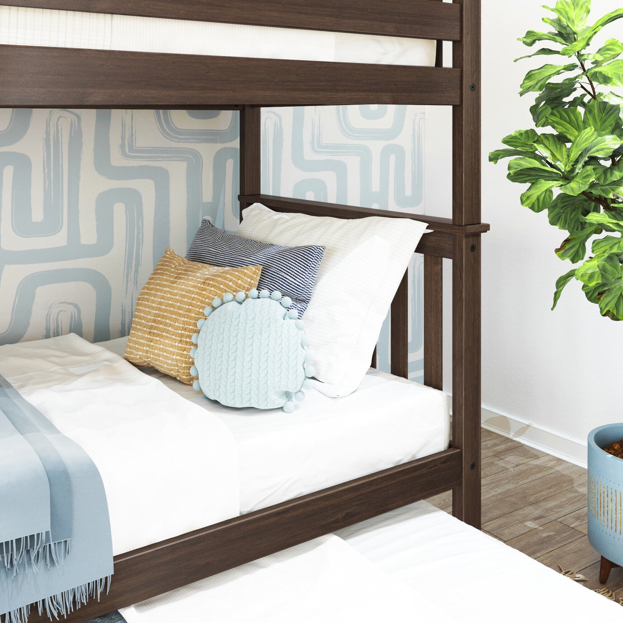 Twin Over Twin Bunk Bed With Trundle & Ladder on End - Image 16