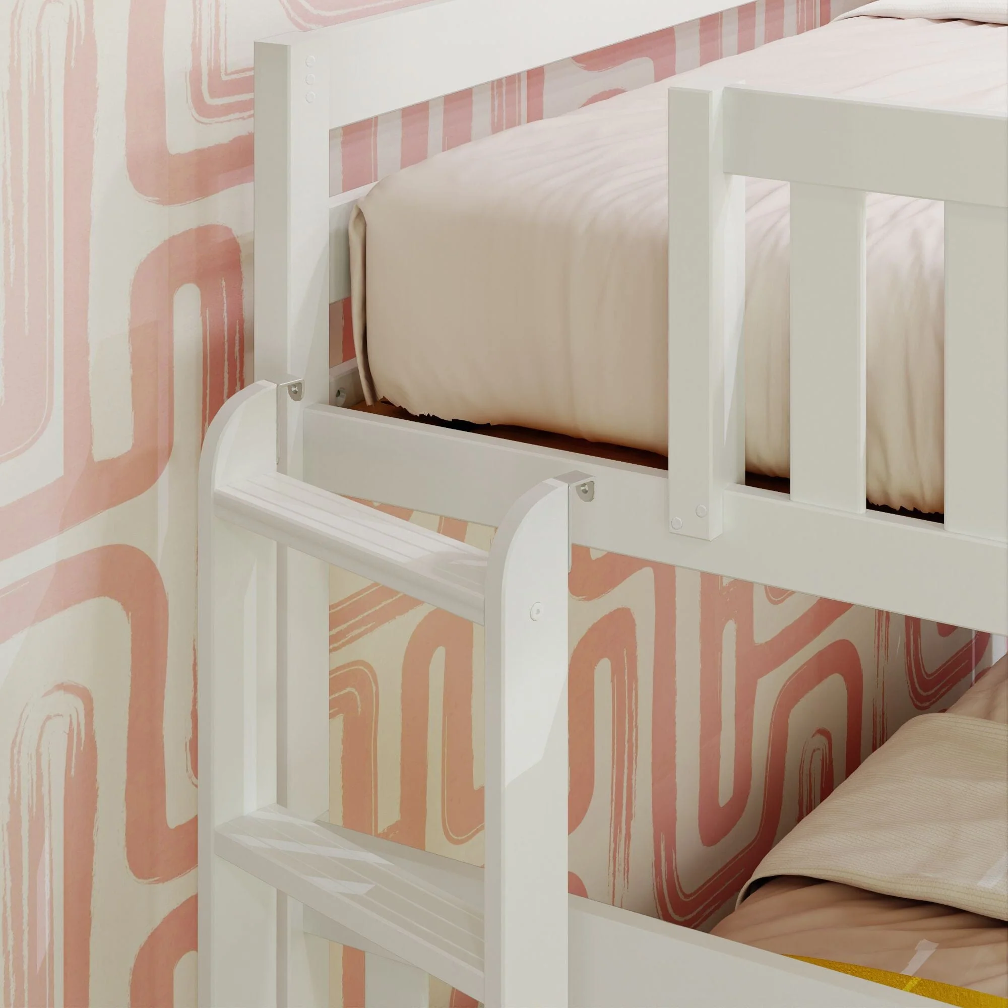 Twin Over Twin Bunk Bed With Trundle & Ladder on End - Image 17