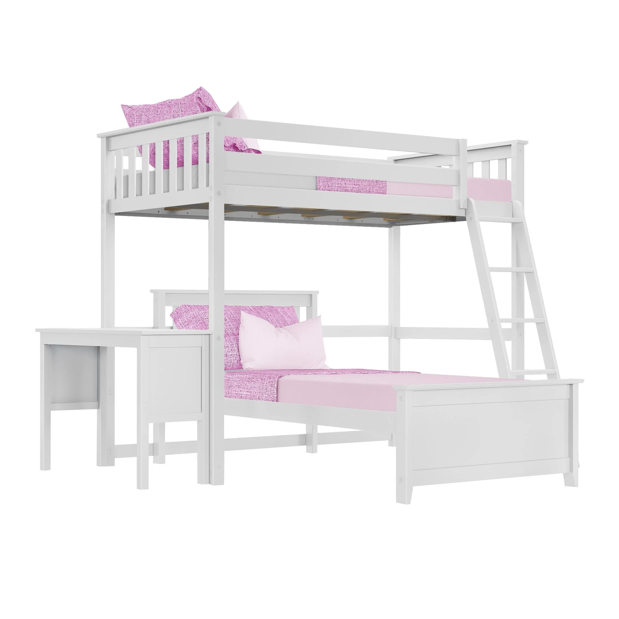 Twin Over Twin L-Shaped Bunk Bed With Desk - Image 6
