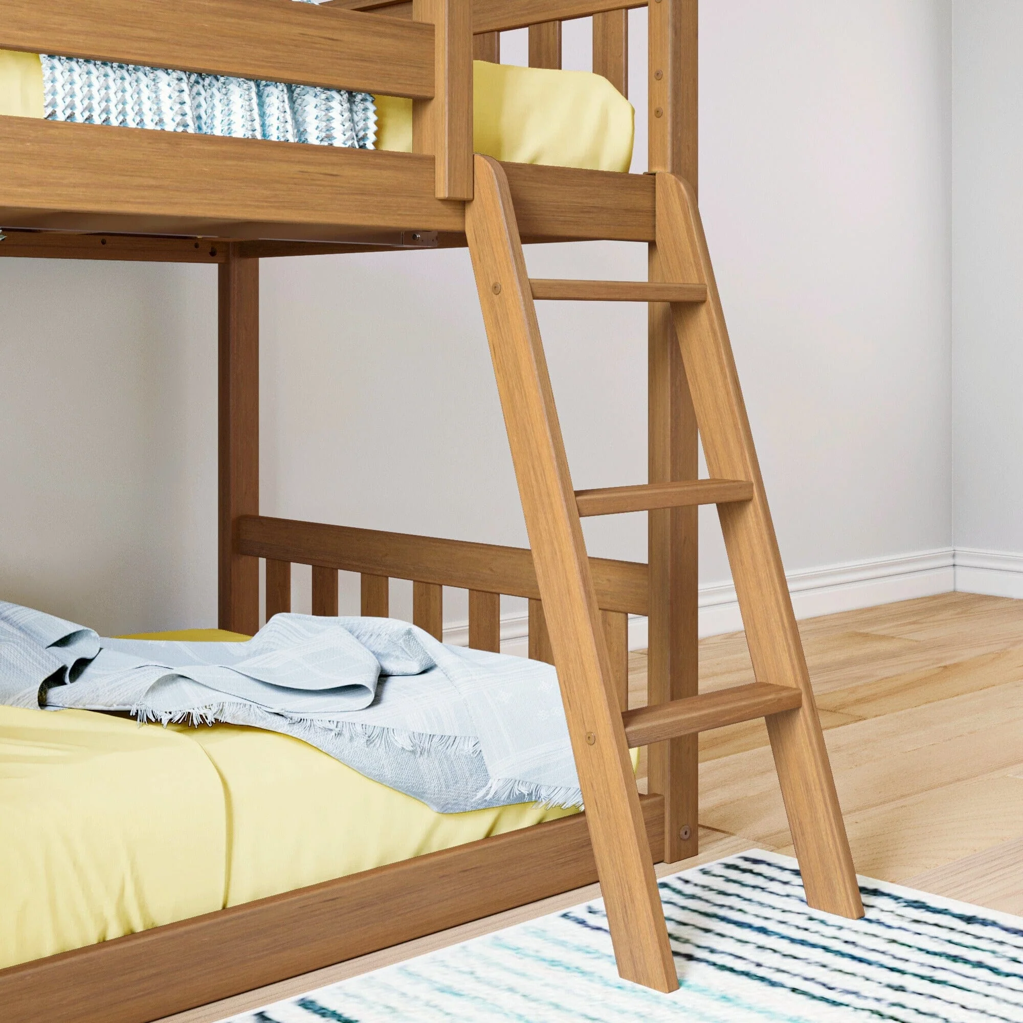 Twin Over Twin Low Bunk Bed With Slide - Image 15