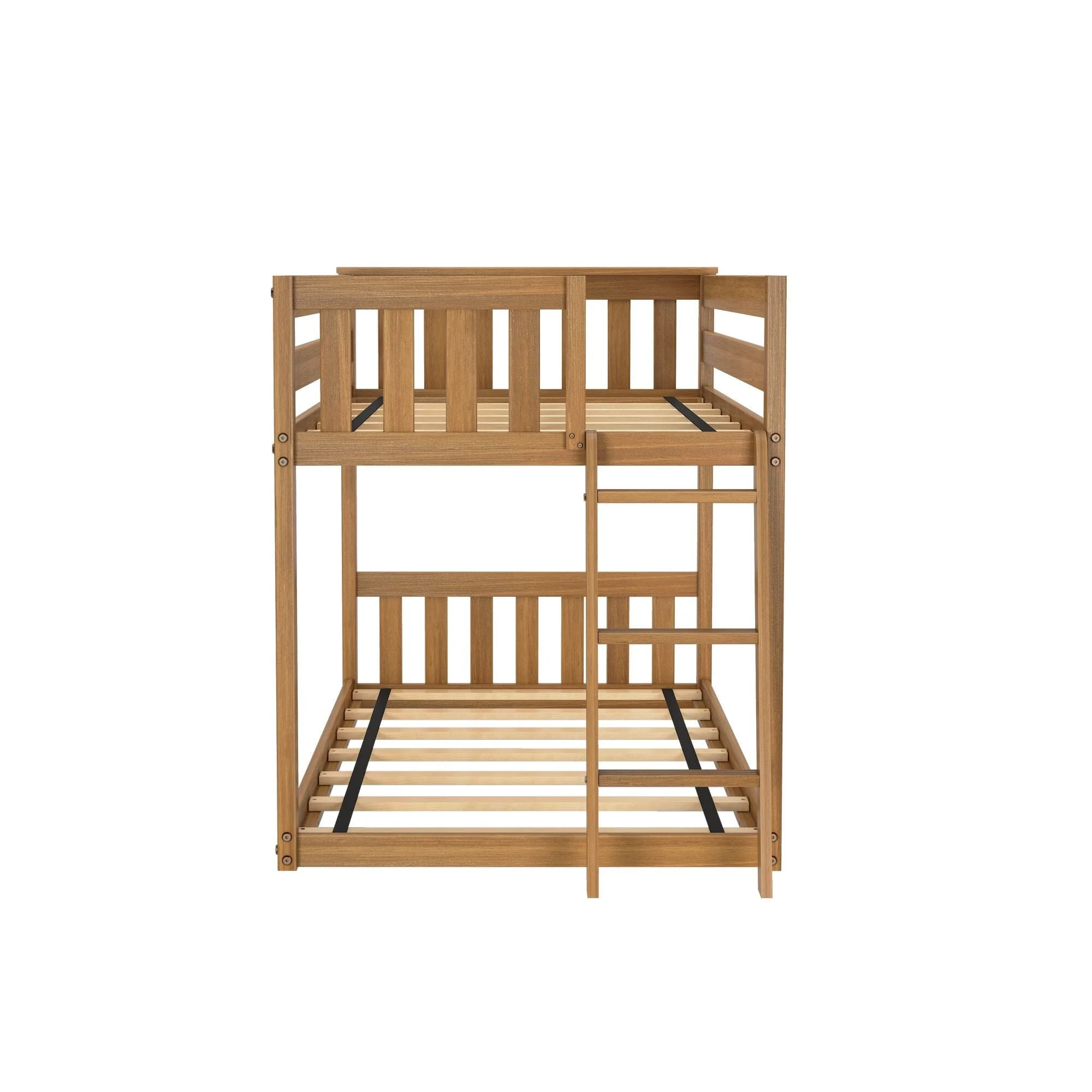 Twin Over Twin Low Bunk Bed With Ladder On End - Image 19