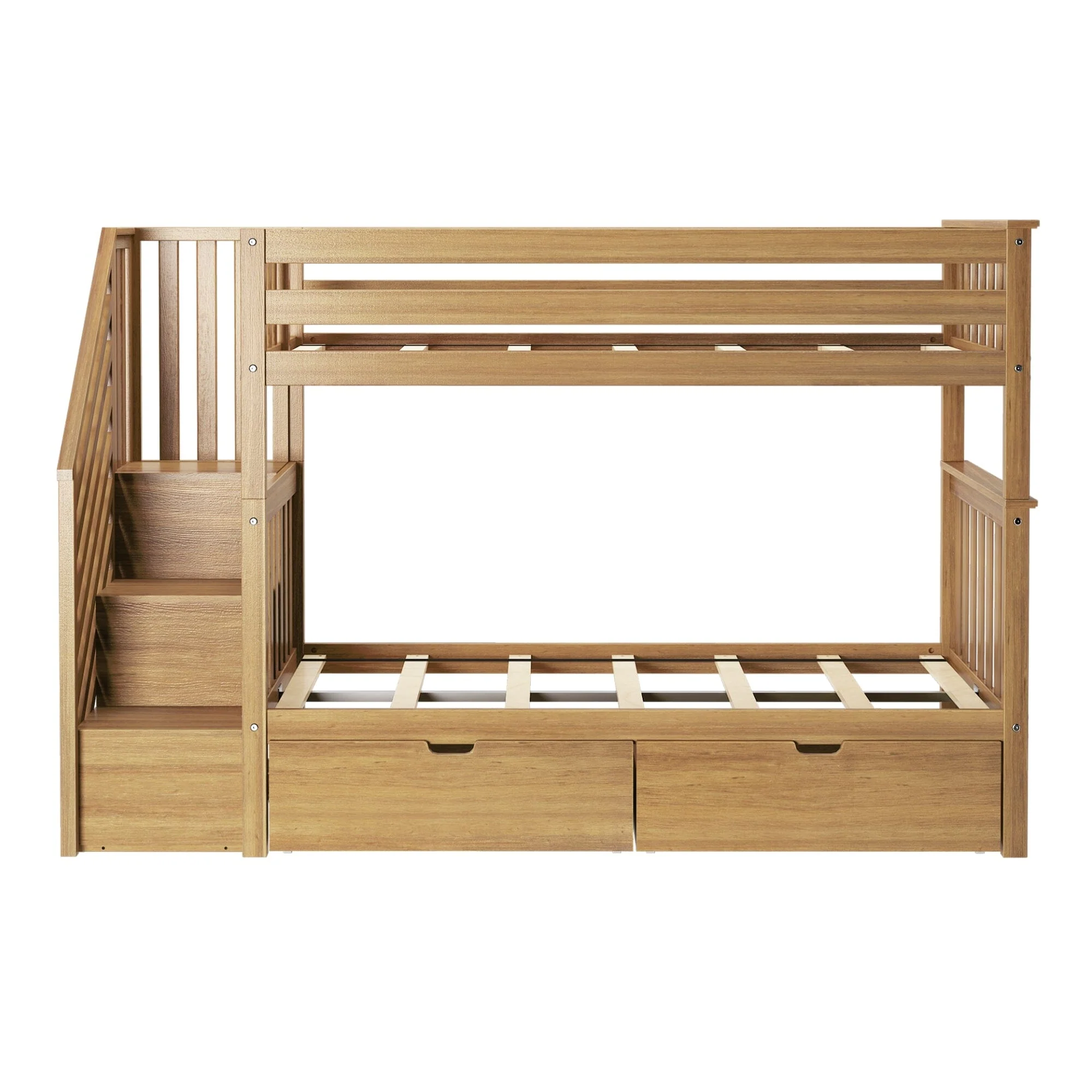 Twin Over Twin Bunk Bed With Stairs & Storage Drawers - Image 15