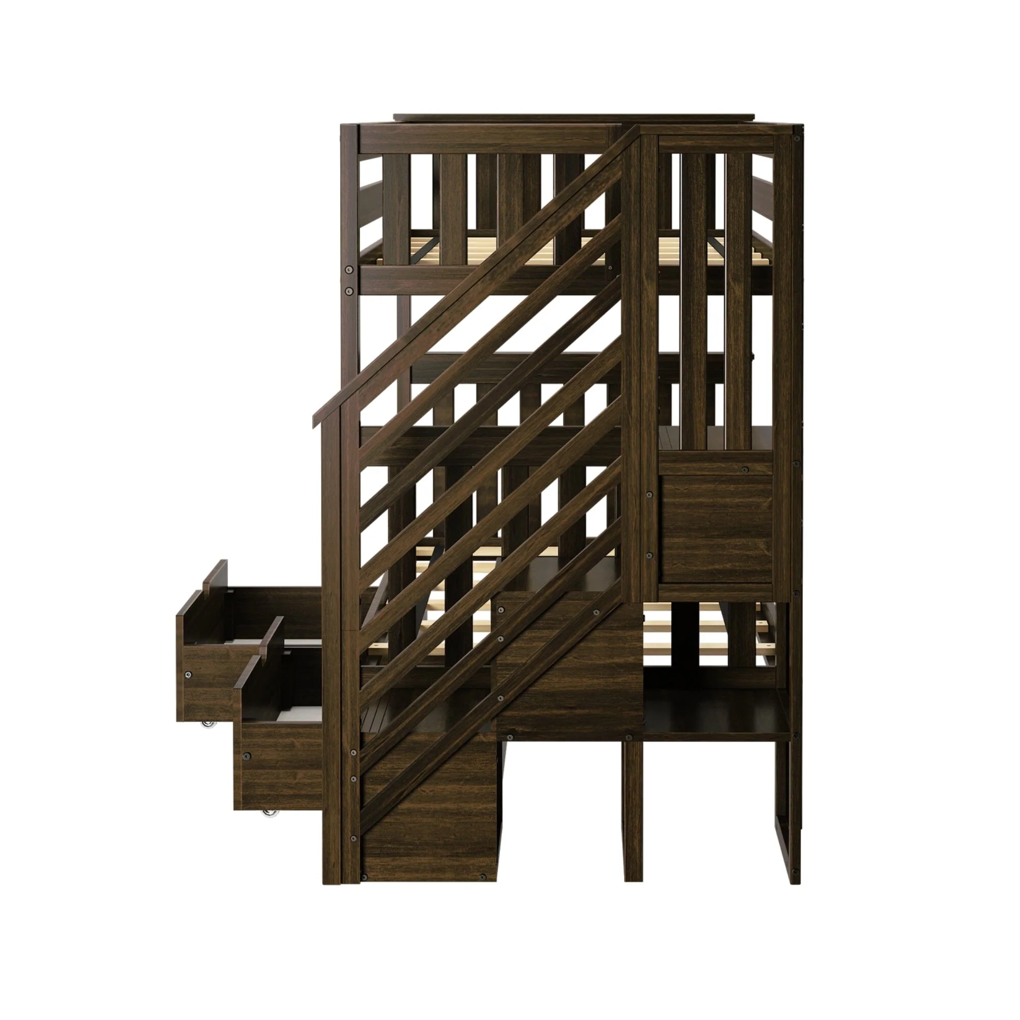 Twin Over Twin Bunk Bed With Stairs & Storage Drawers - Image 20