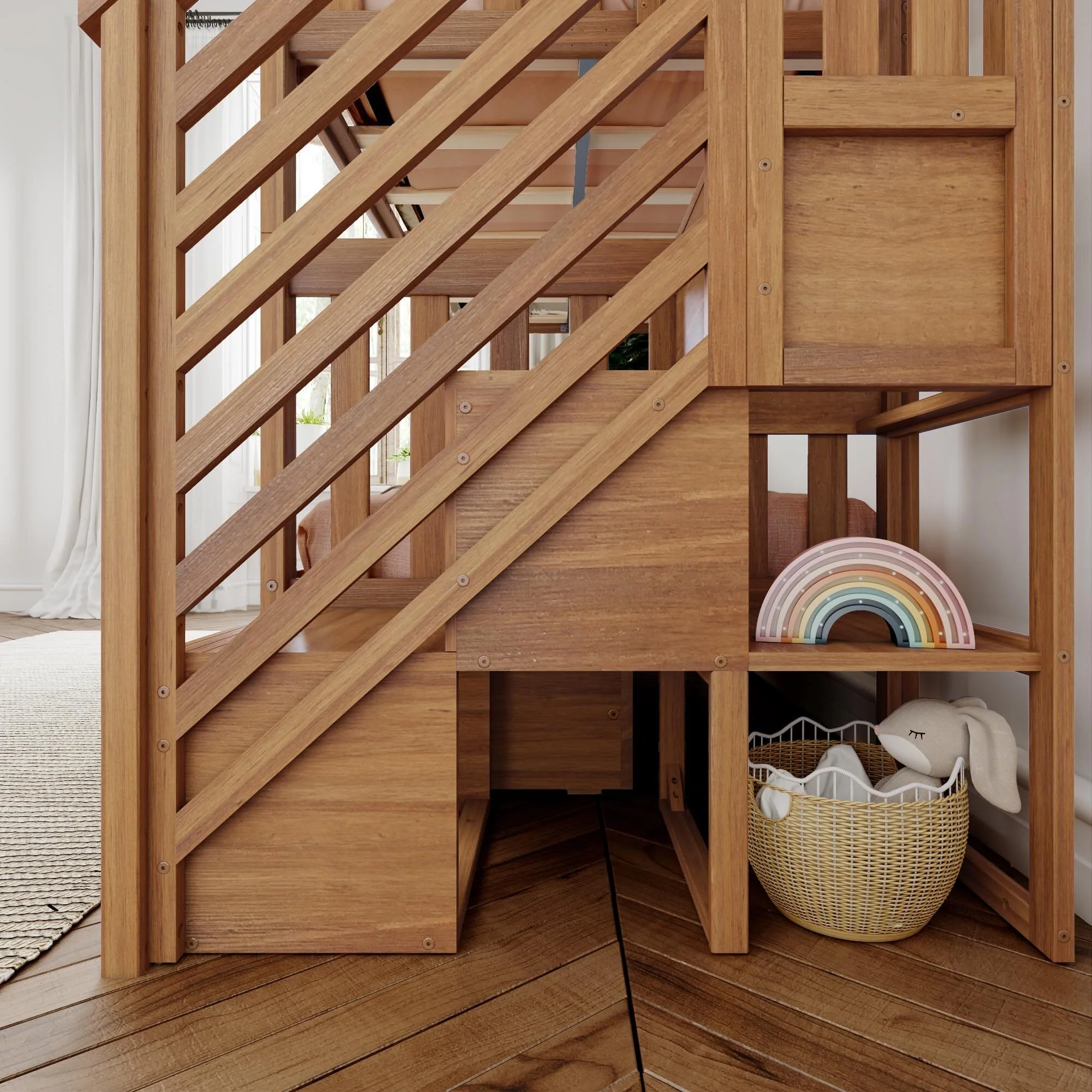 Twin Over Twin Bunk Bed With Stairs & Storage Drawers - Image 23