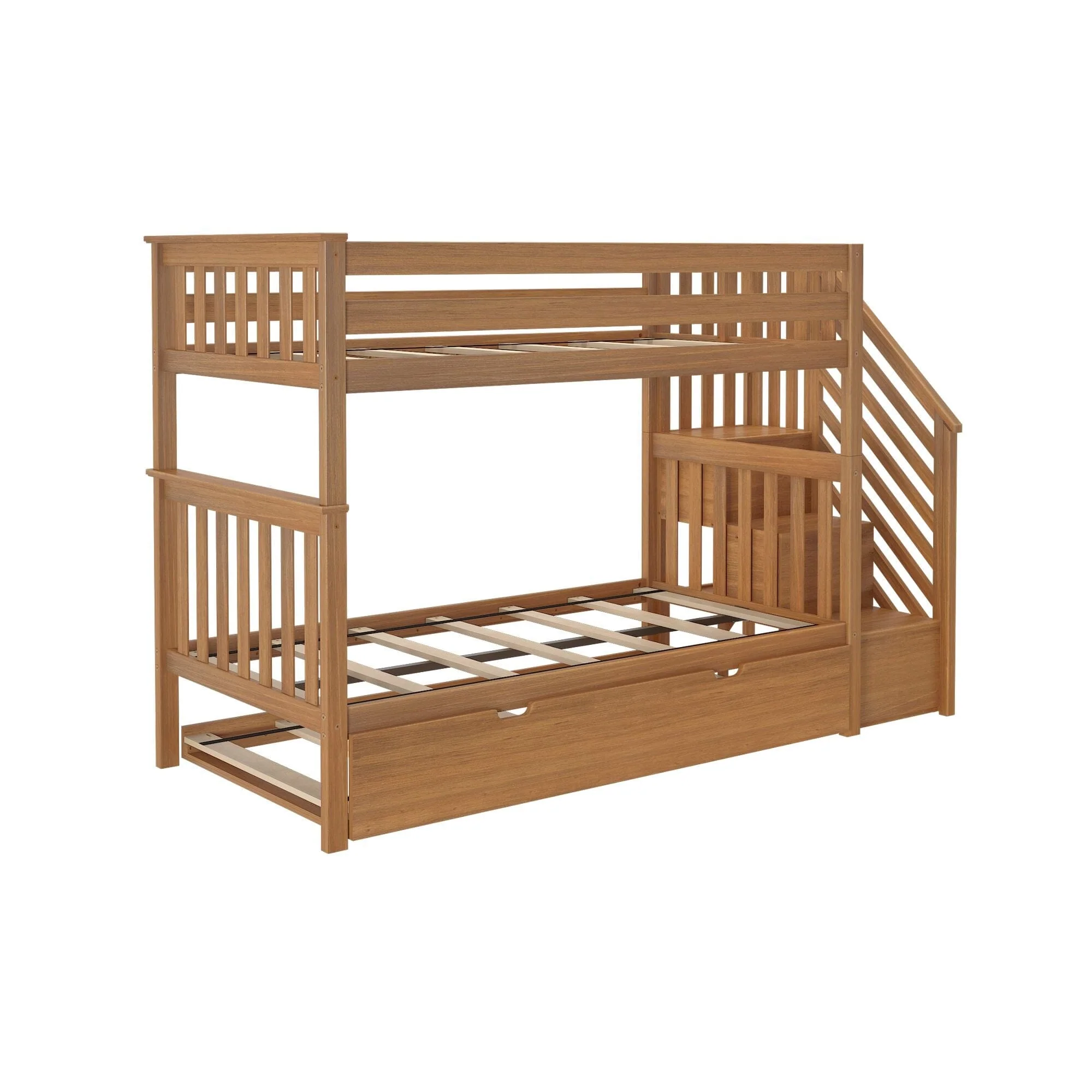 Twin Over Twin Bunk Bed With Stairs & Trundle - Image 10