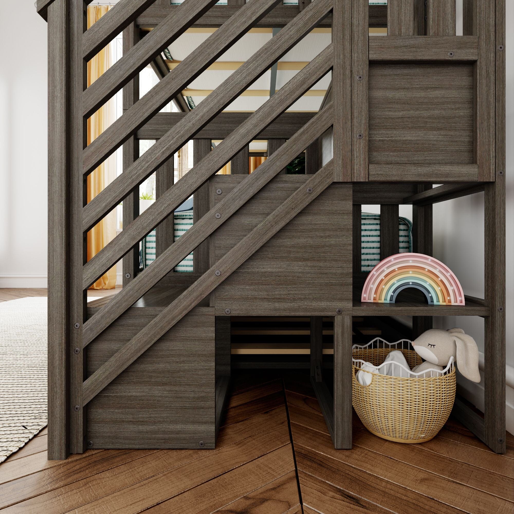 Twin Over Twin Bunk Bed With Stairs & Trundle - Image 16
