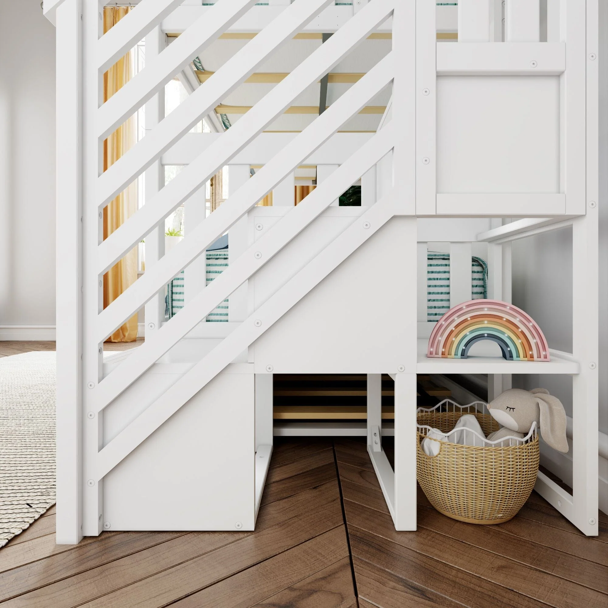 Twin Over Twin Bunk Bed With Stairs & Trundle - Image 19