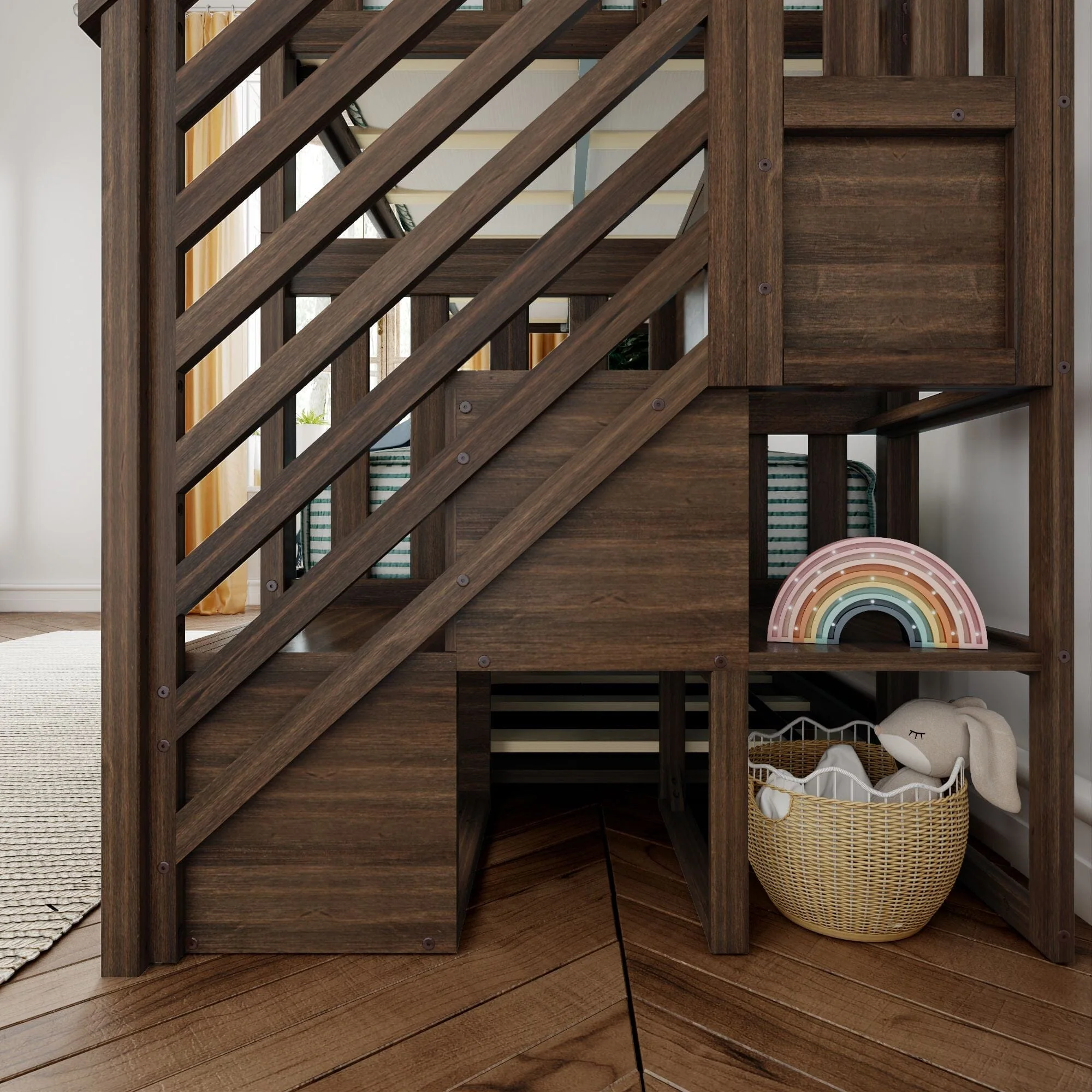 Twin Over Twin Bunk Bed With Stairs & Trundle - Image 21
