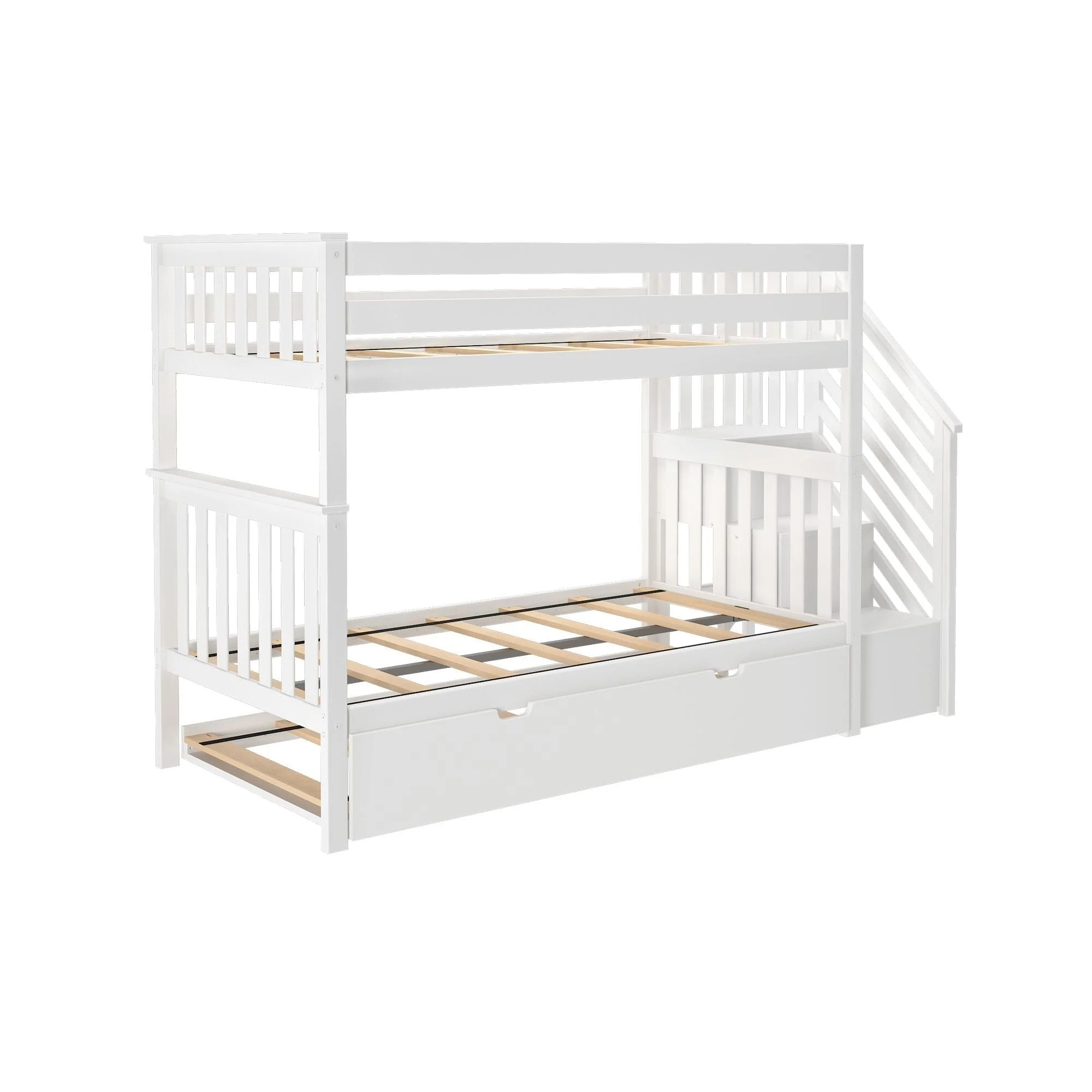 Twin Over Twin Bunk Bed With Stairs & Trundle - Image 7