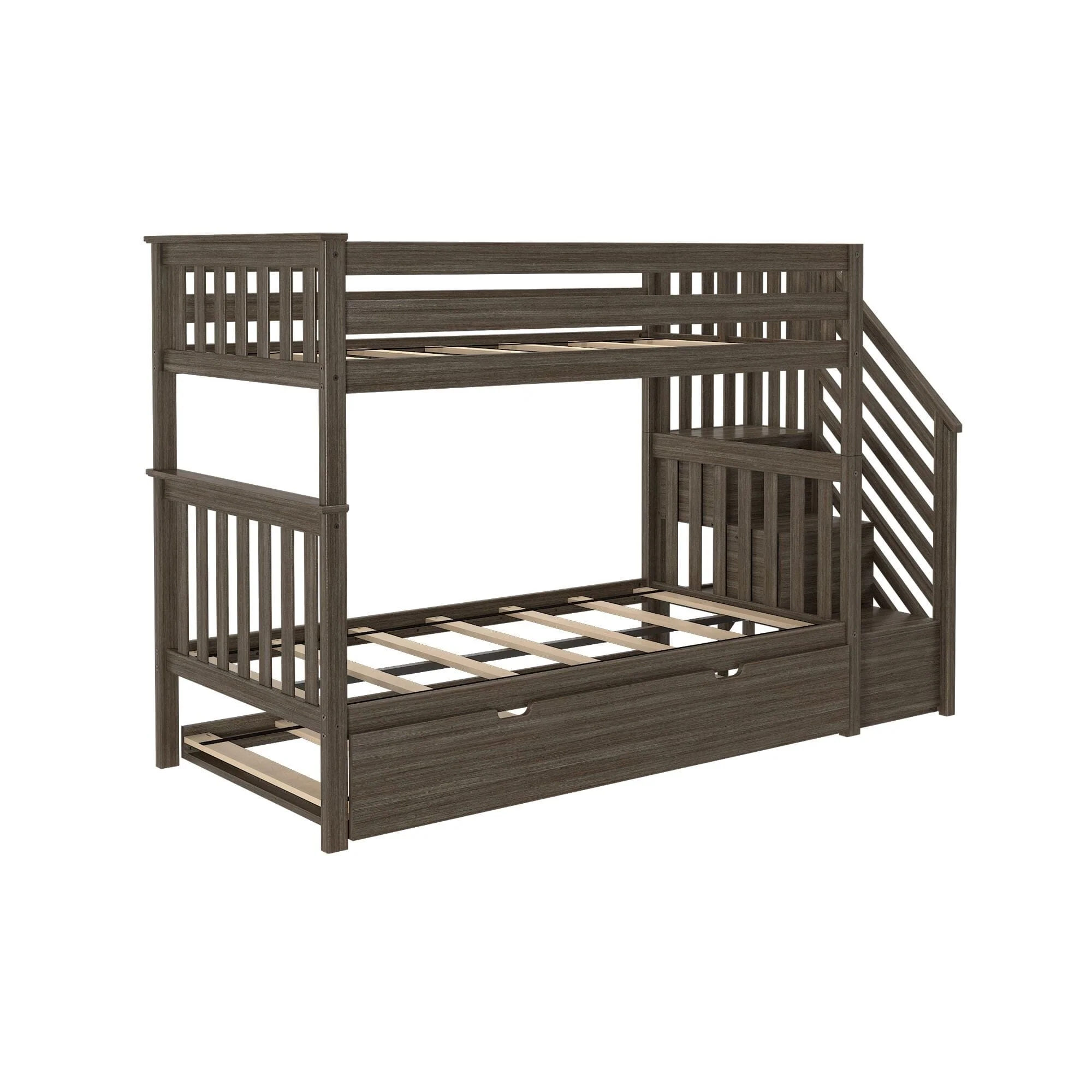 Twin Over Twin Bunk Bed With Stairs & Trundle - Image 8