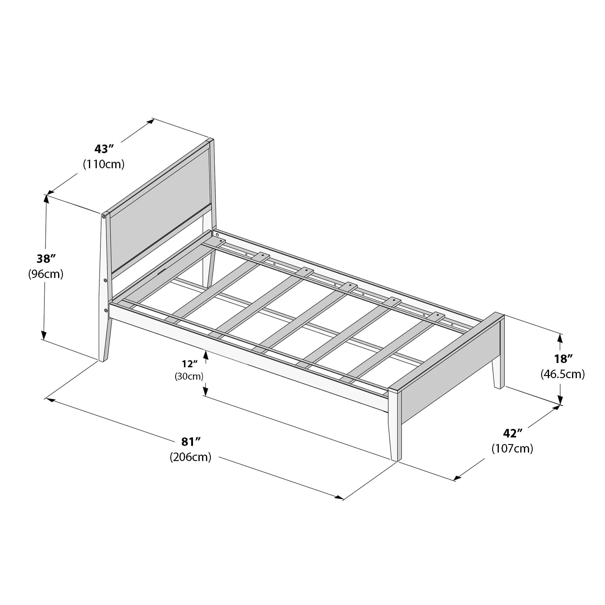 Twin Panel Bed - Image 19
