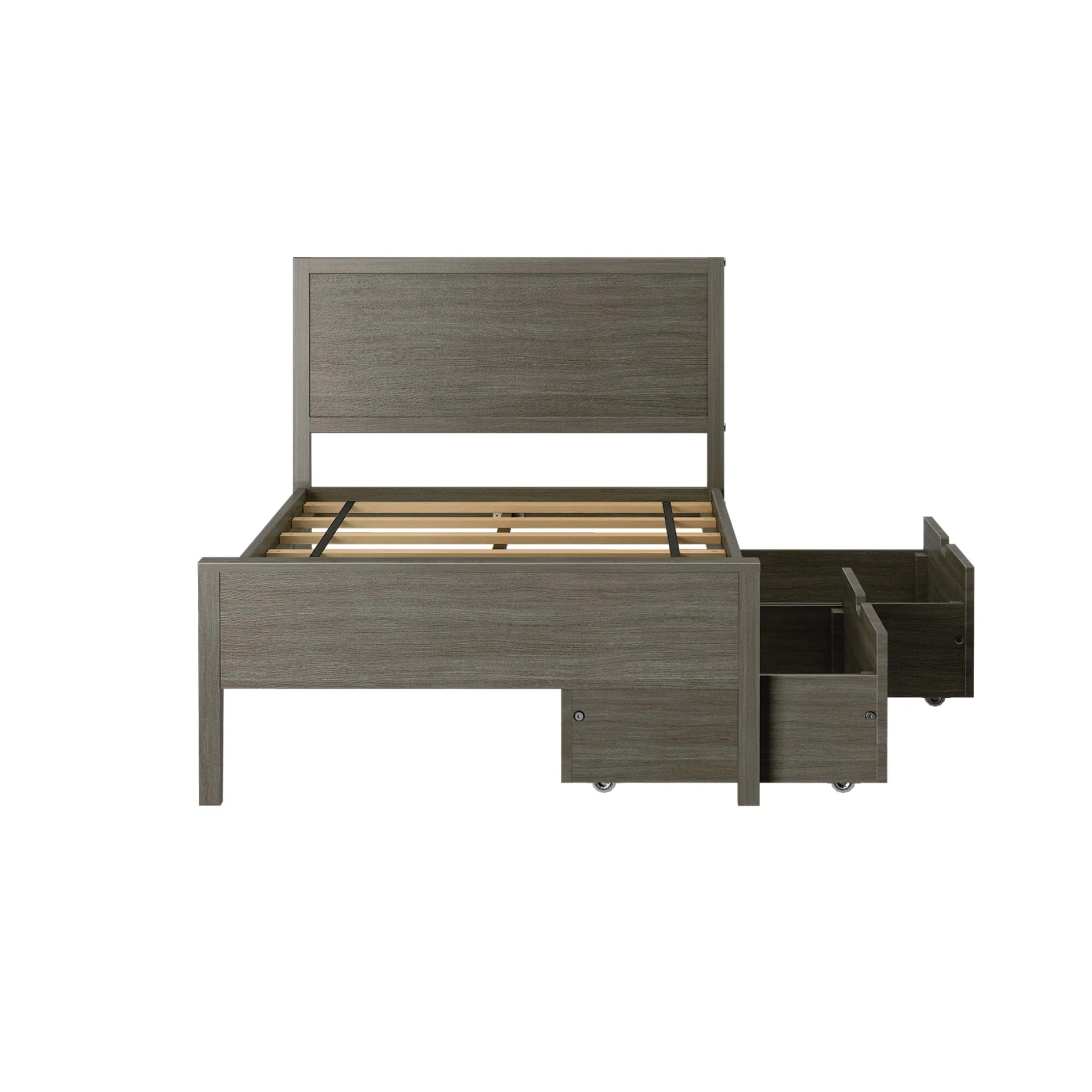 Twin Panel Bed With Storage Drawers - Image 12