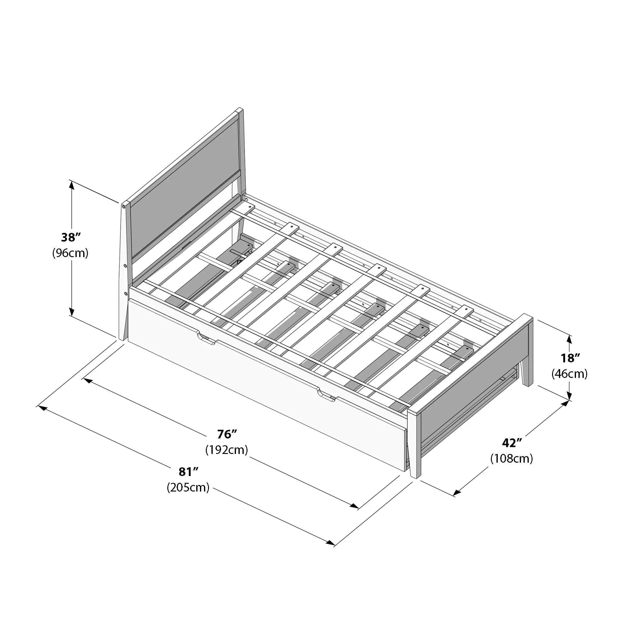 Twin Panel Bed With Trundle - Image 21