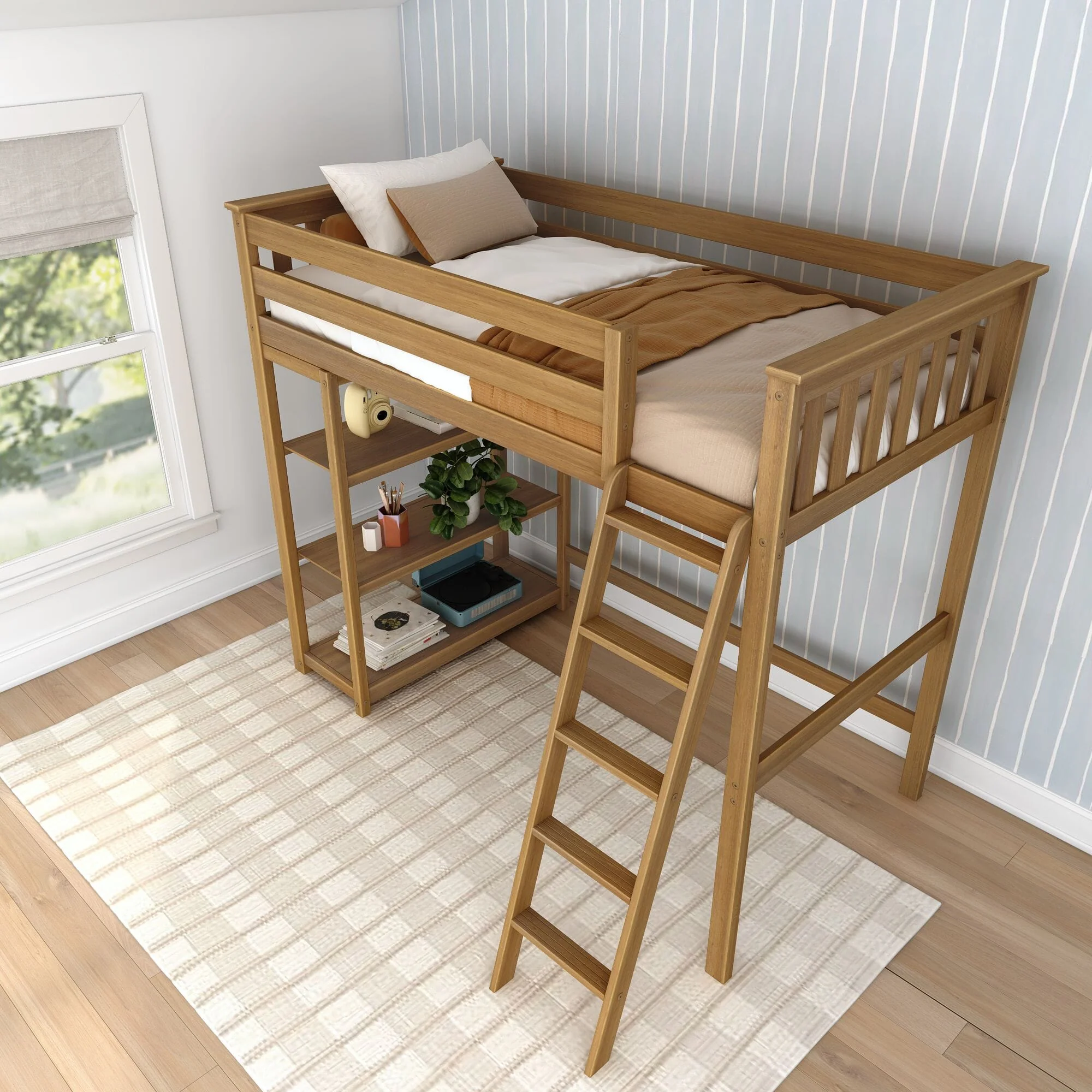 Twin Loft Bed With Bookcase - Image 18