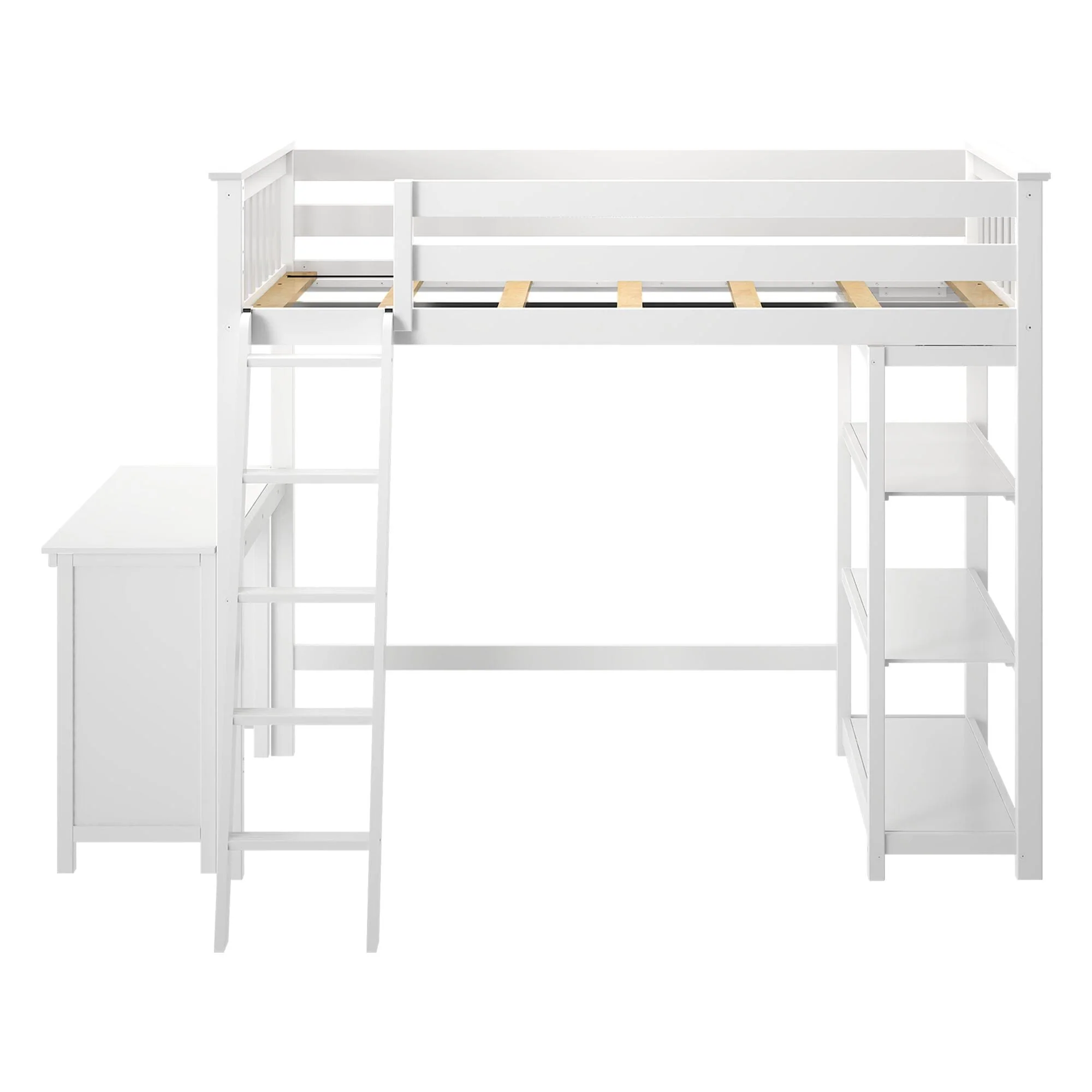 Twin Loft Bed With Bookcase & Desk - Image 10