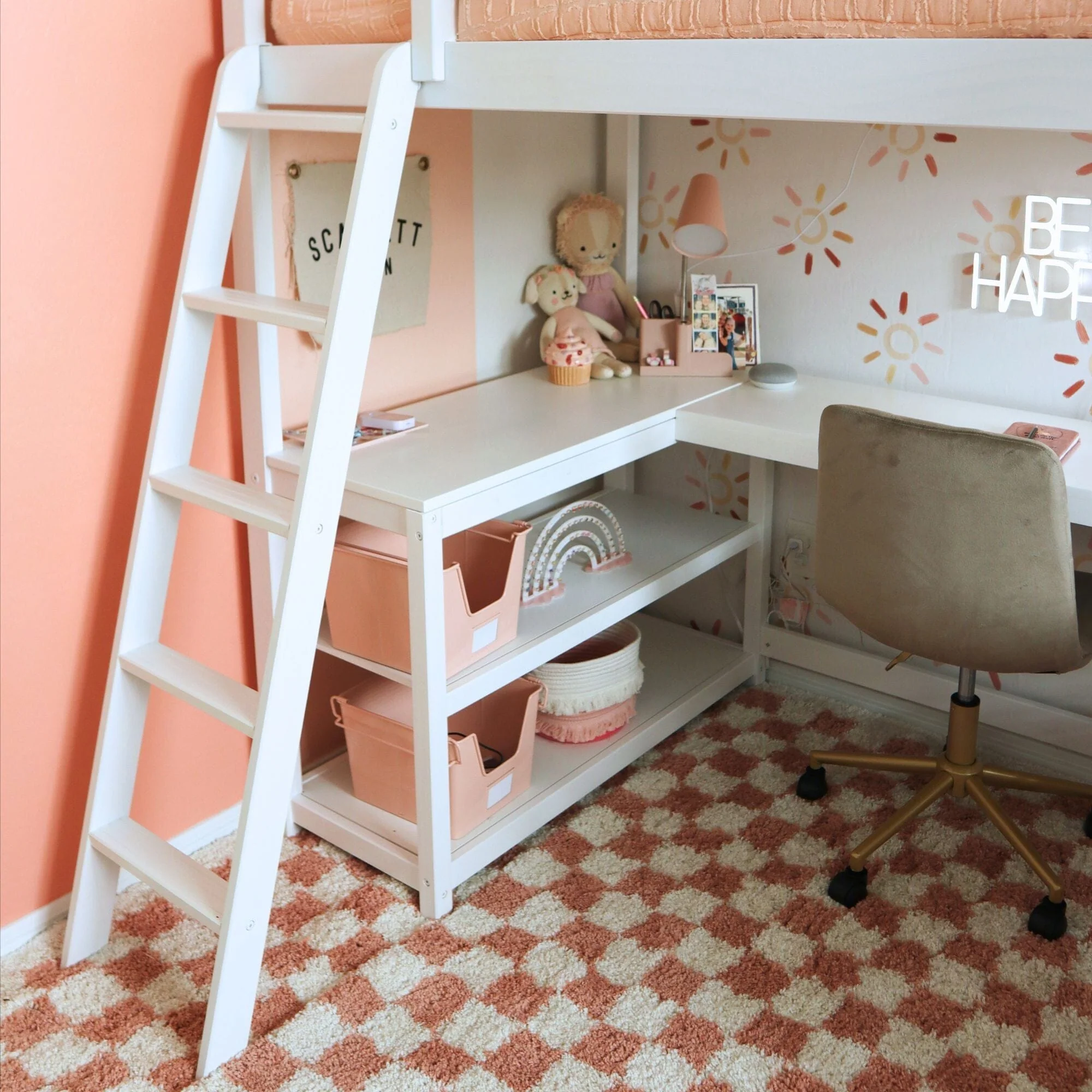 Twin Loft Bed With Wraparound Desk & Shelves - Image 17
