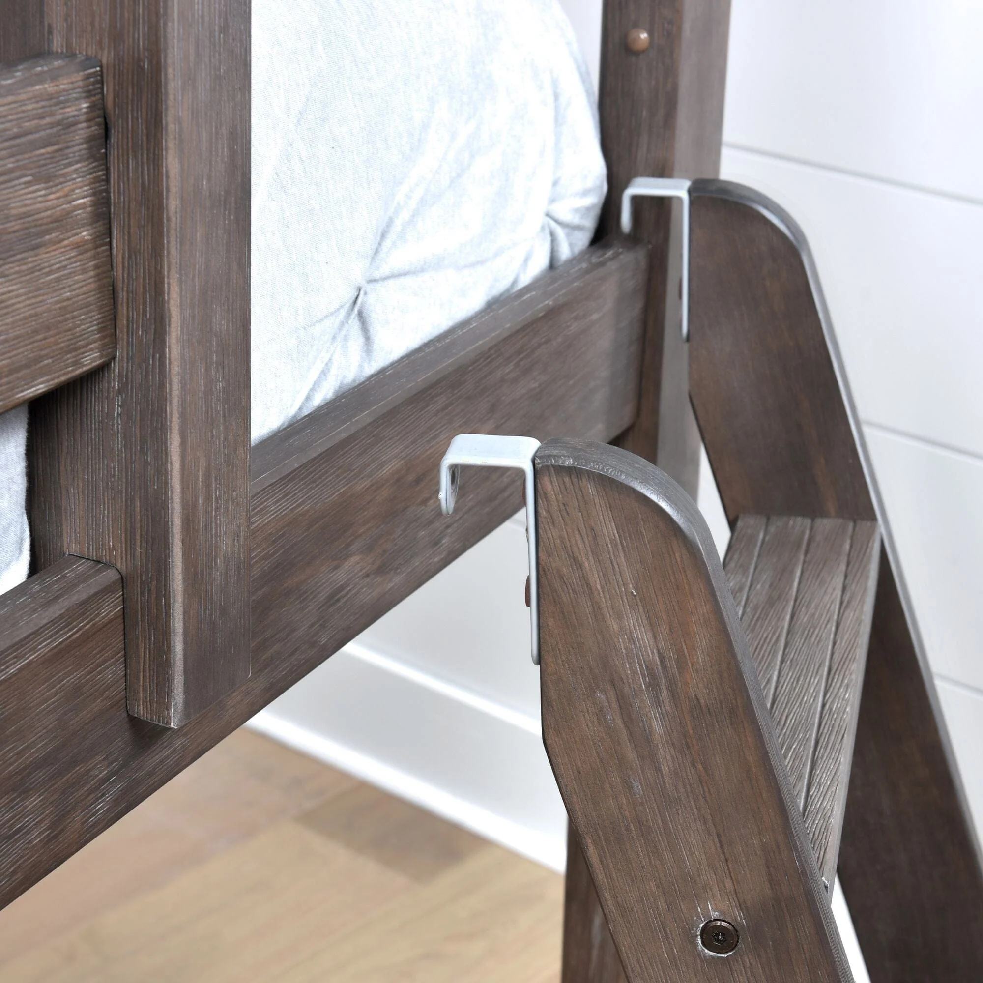 Twin Over Twin Low Bunk Bed With Curtain - Image 68