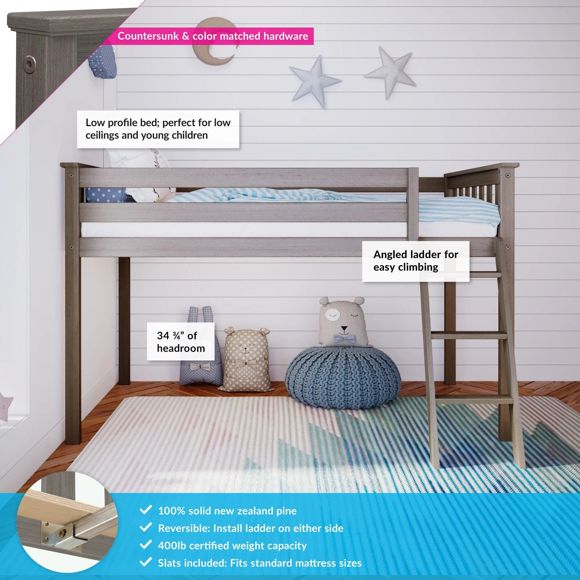 Twin Low Loft Bed - Image 6