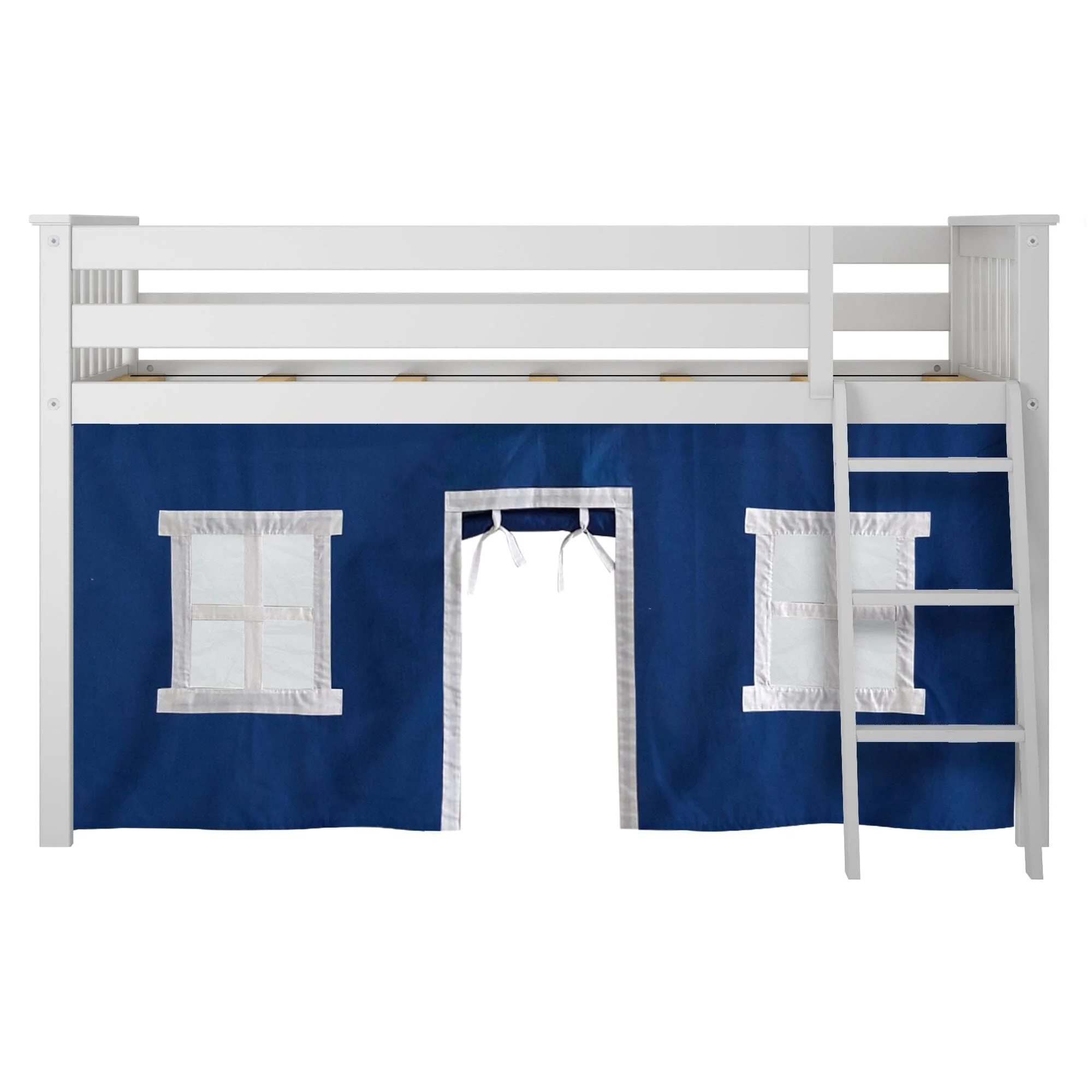 Twin Low Loft Bed With Curtain - Image 22