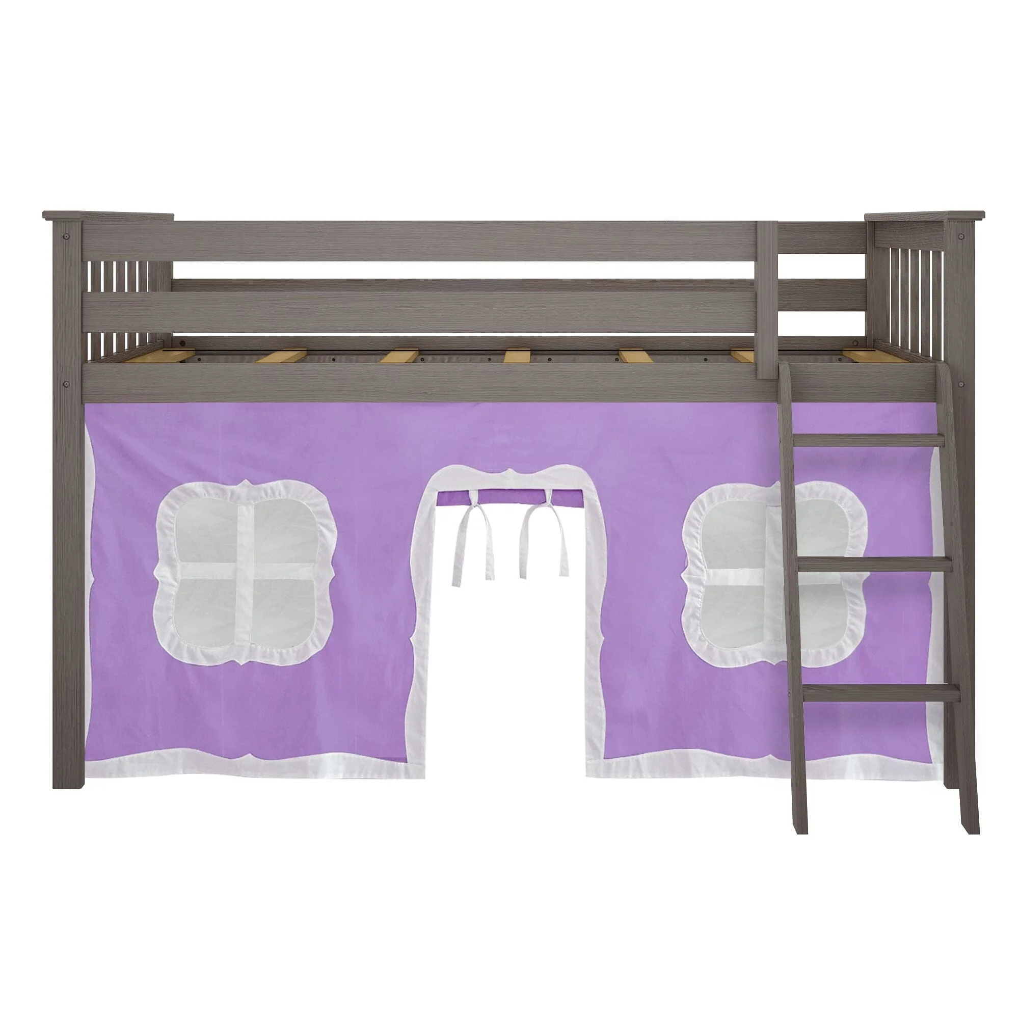 Twin Low Loft Bed With Curtain - Image 26