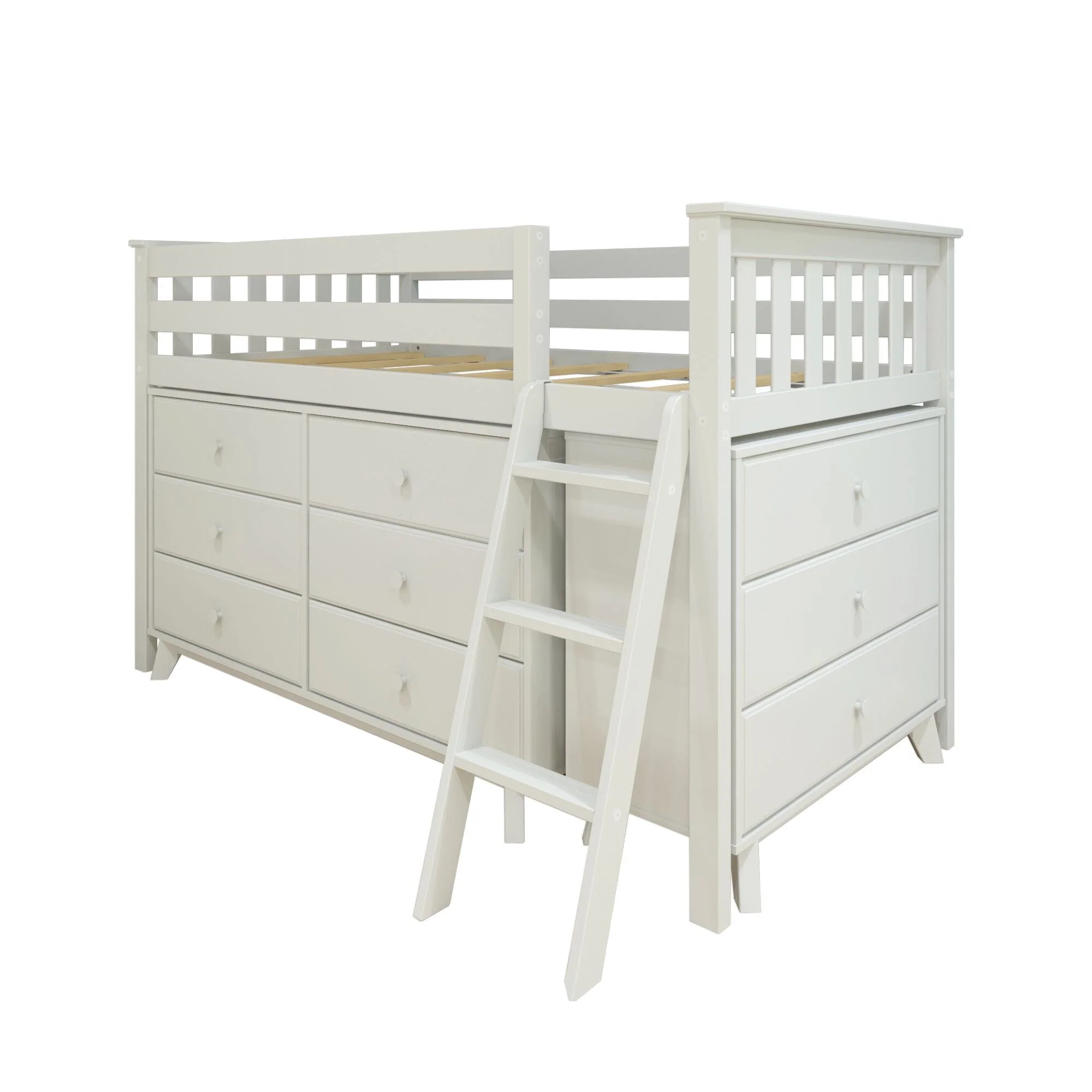 Twin Low Loft Bed With 2 Dressers - Image 7