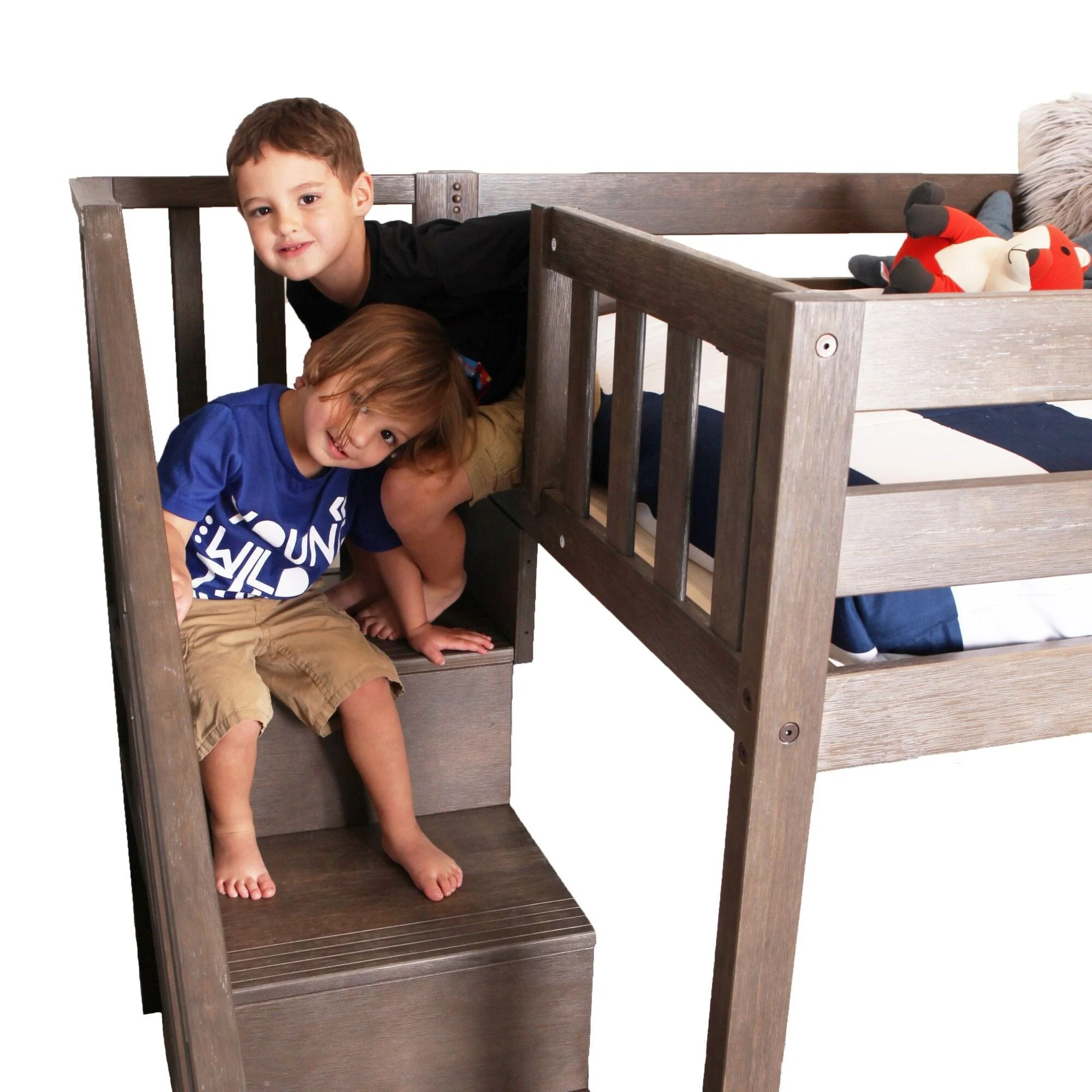 Twin Low Loft Bed With Stairs - Image 10