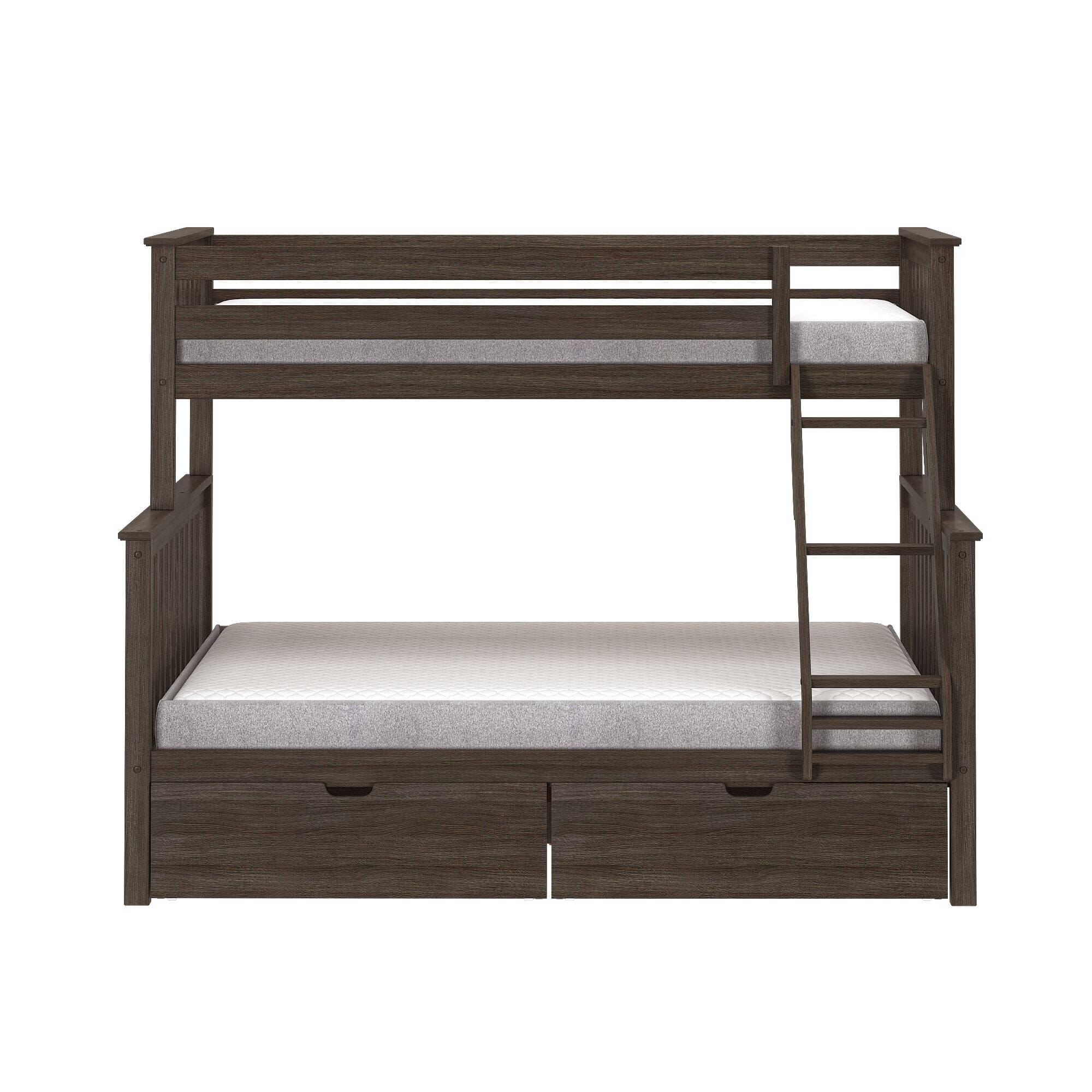 Twin XL Over Queen Bunk Bed With Storage Drawers - Image 8