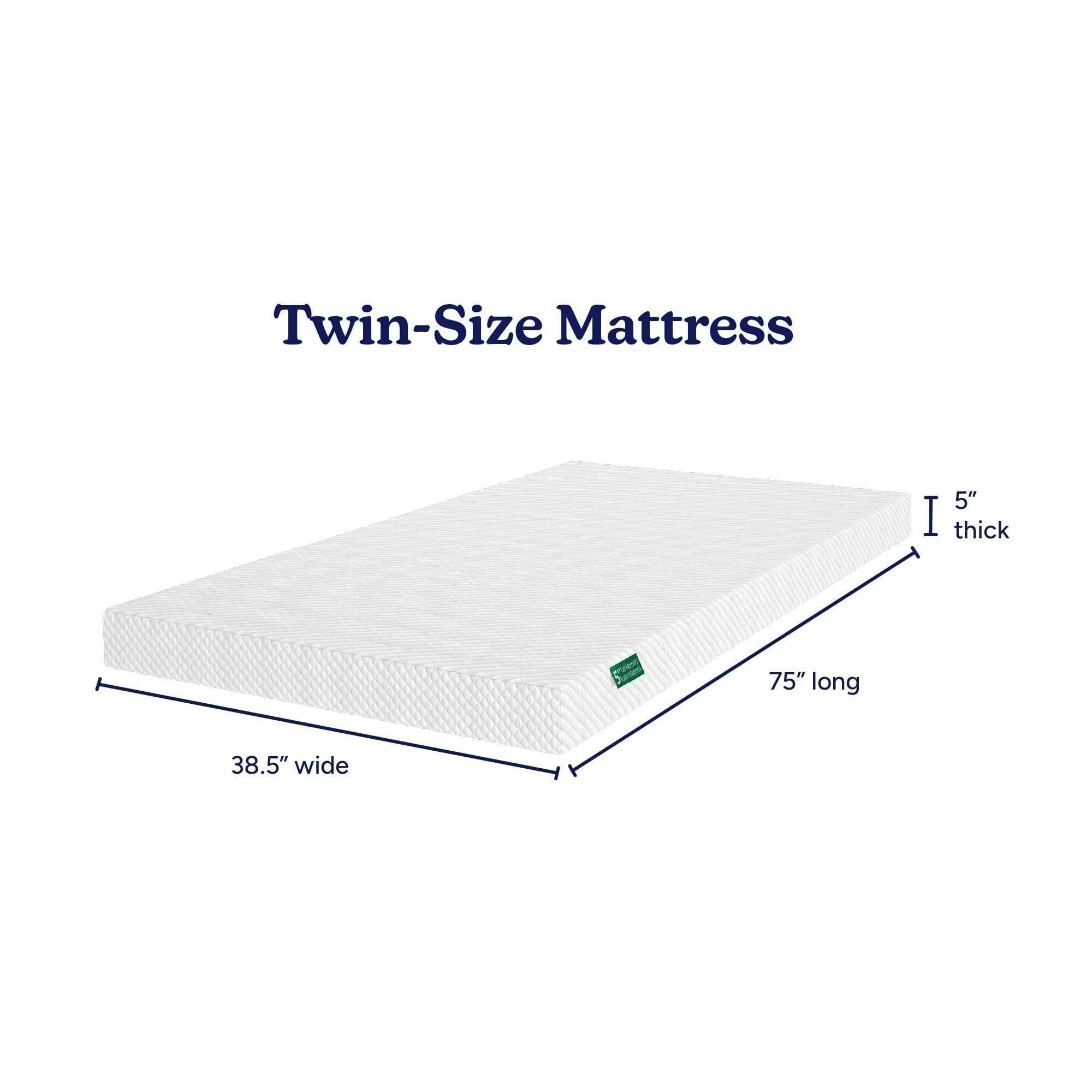 Two Pack 5-Inch Twin Memory Foam Mattress - Image 5