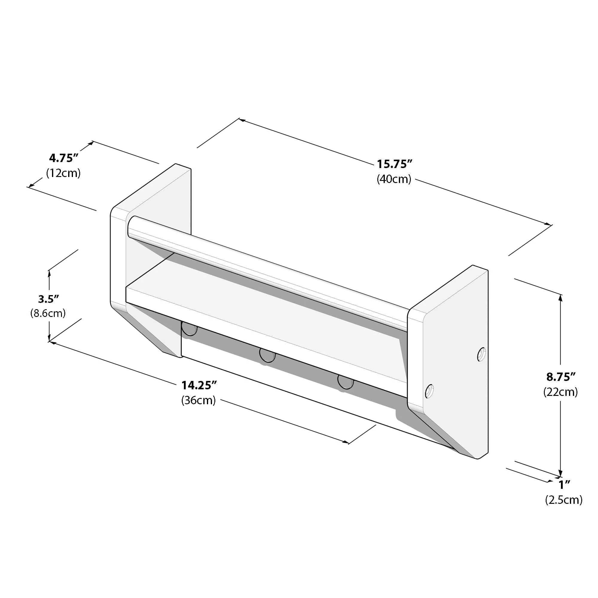 Wall Shelf With Pegs - Image 26