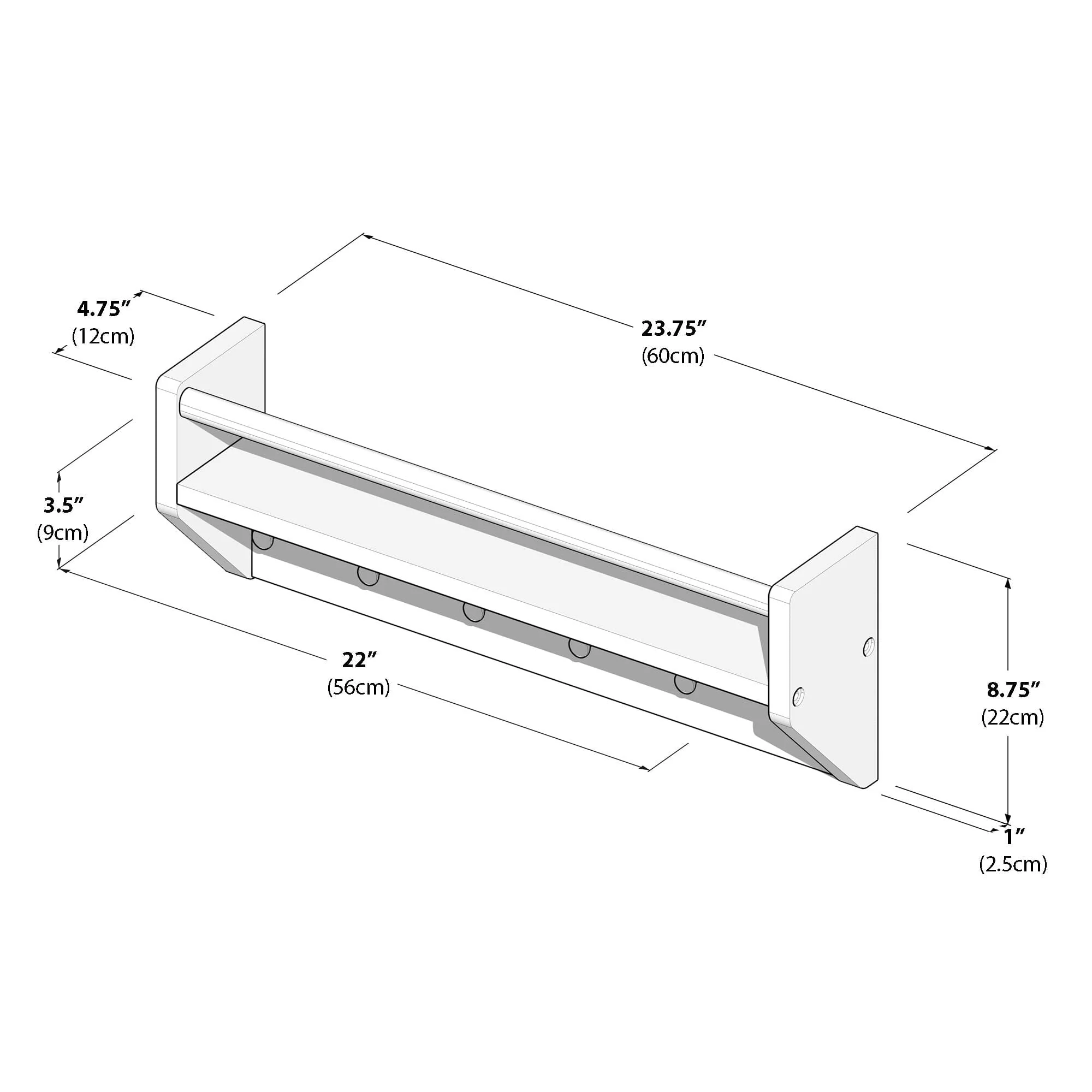 Wall Shelf With Pegs - Image 30