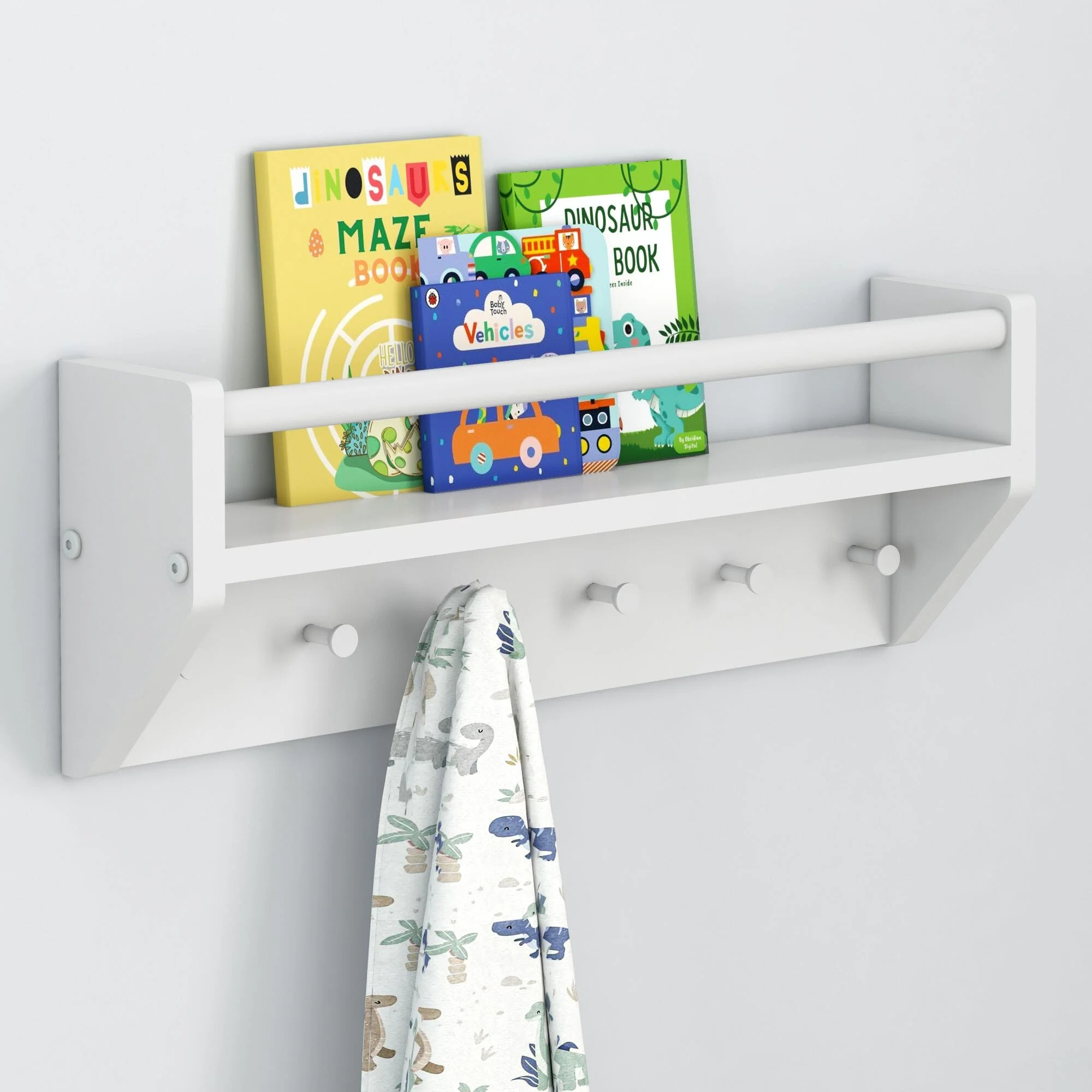Wall Shelf With Pegs - Image 4